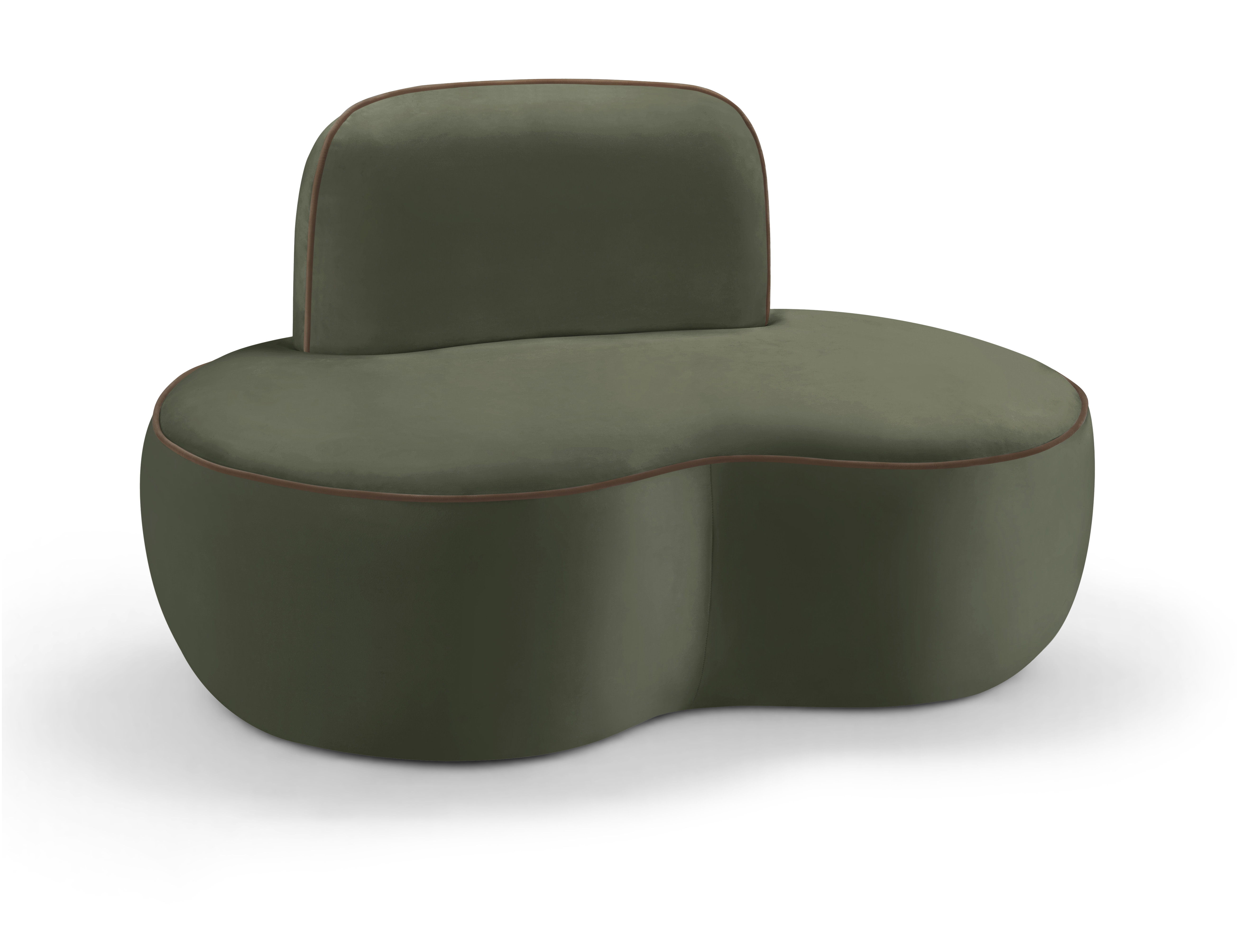 Swerve - Velvet Upholstered Chair - Green