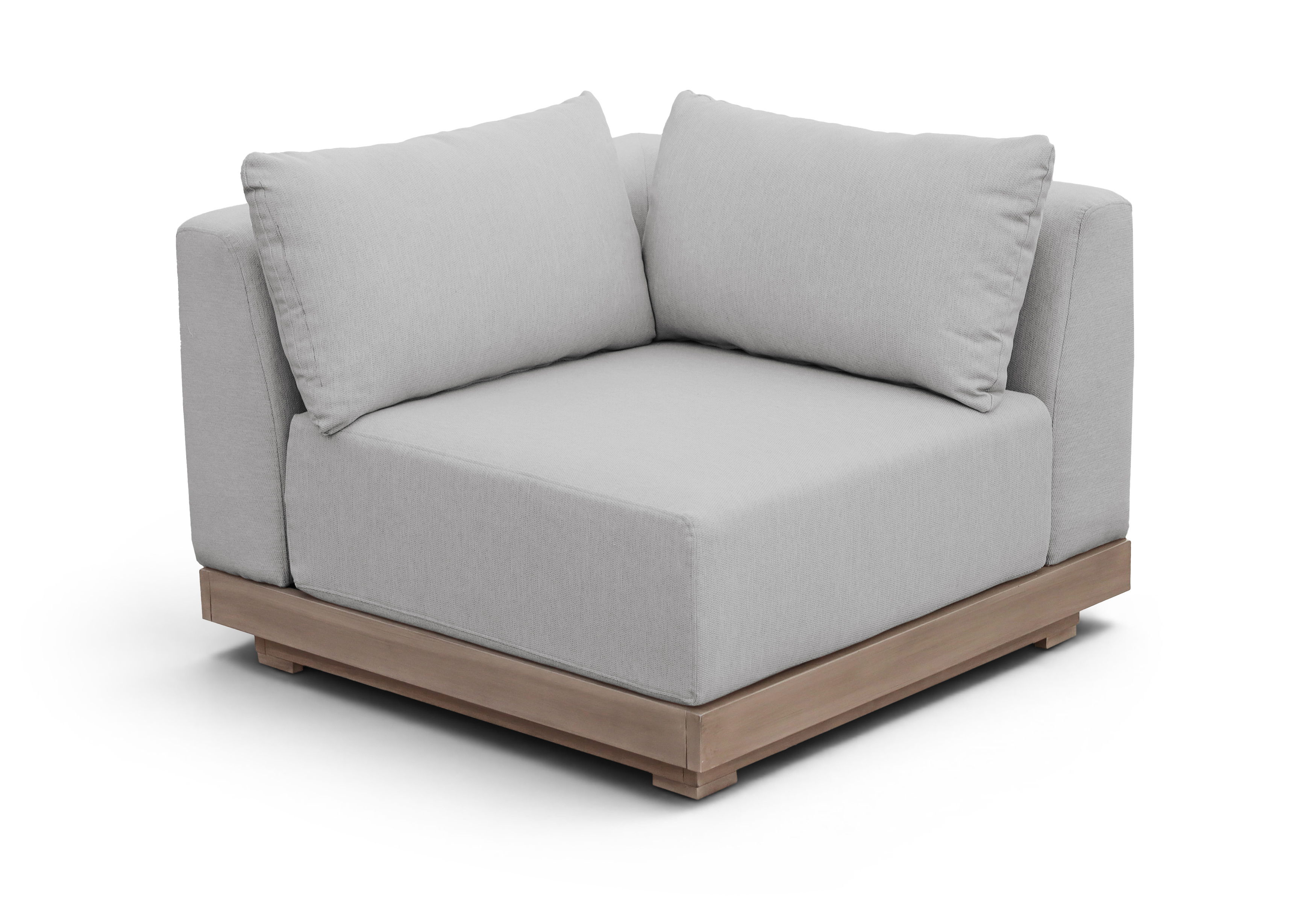 Solace - Olefin Performance Fabric Outdoor Patio Modular Corner Chair - Gray