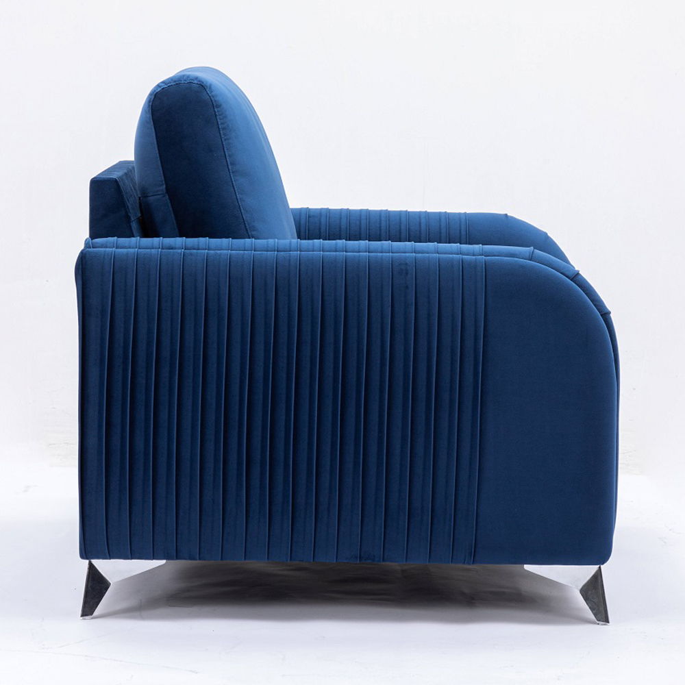 Wenona - Chair - Blue Velvet, blue, view 3