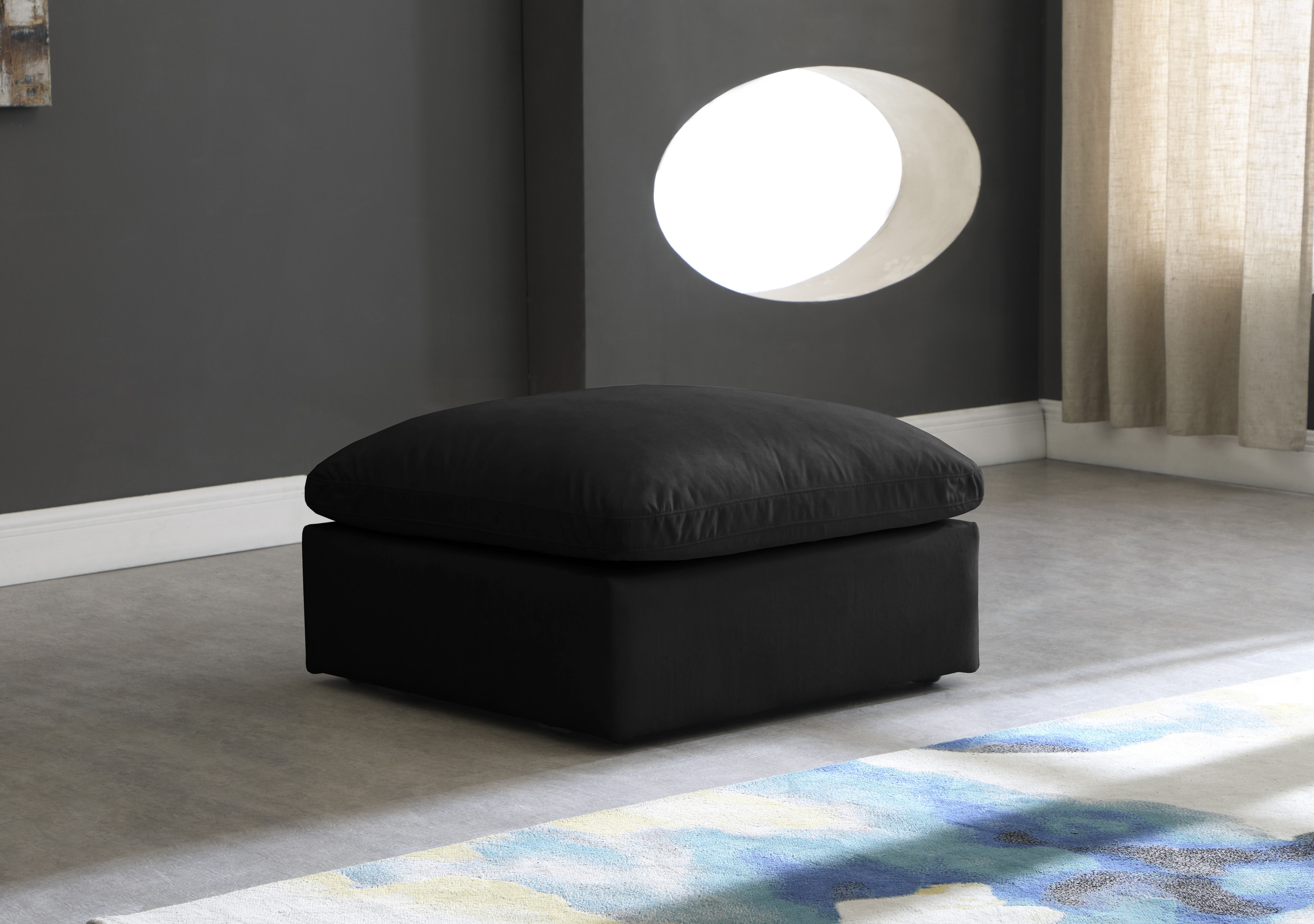 Plush - Ottoman - Black
