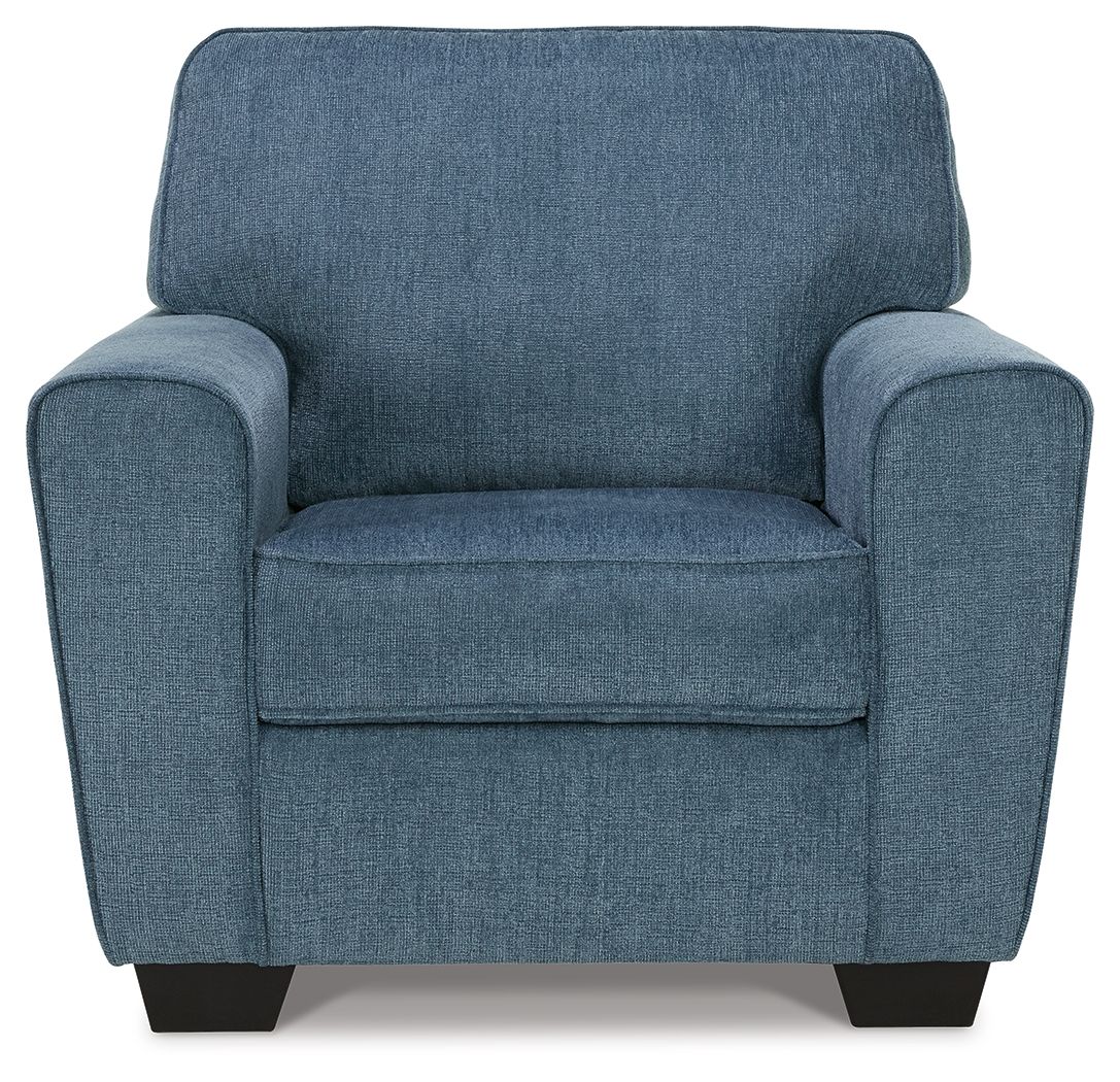 Ashley Furniture Cashton - 2 Pc. - Chair, Ottoman - Blue - Image 4