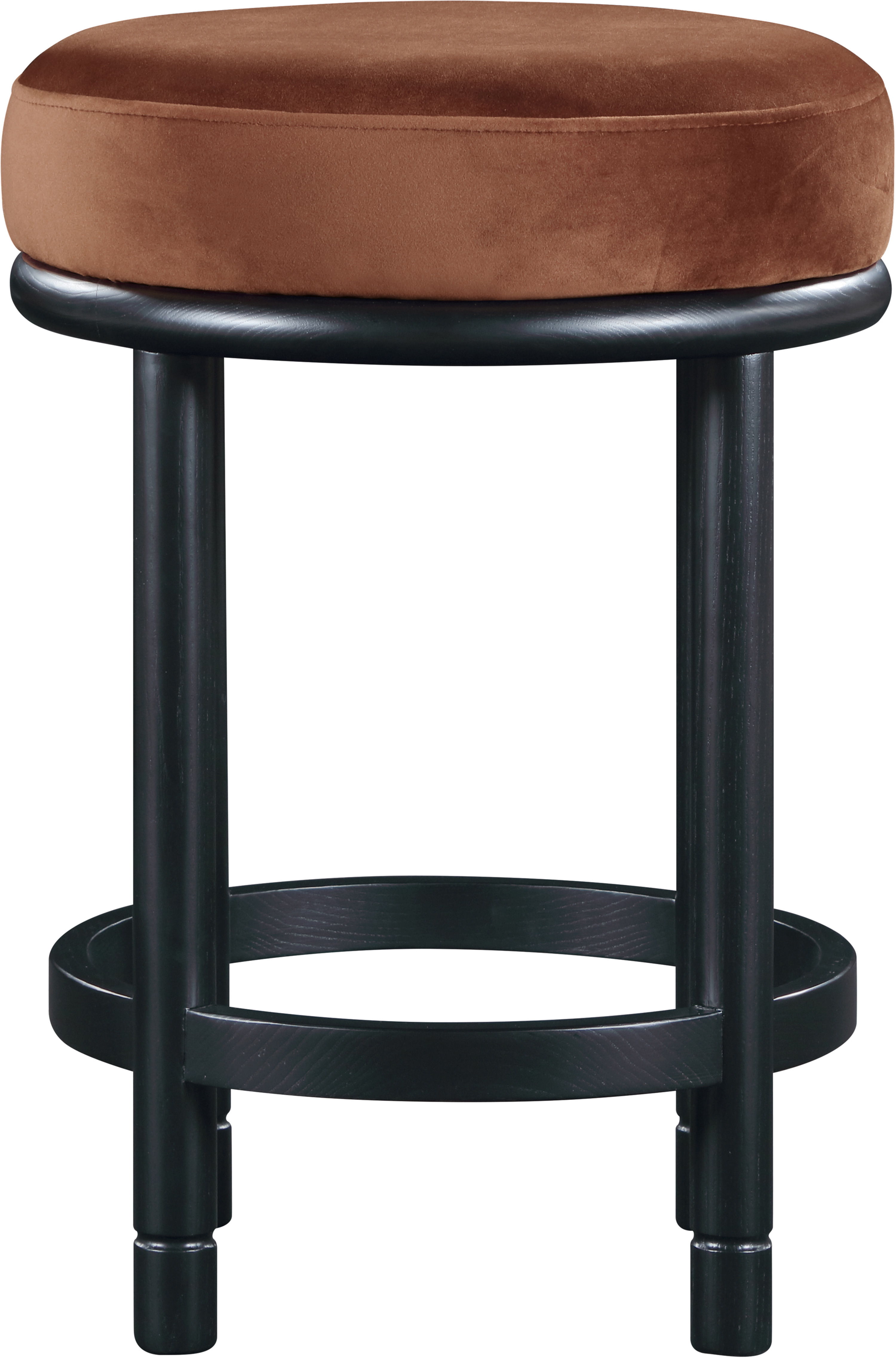Monette - Counter Stool With Black Base - Cognac