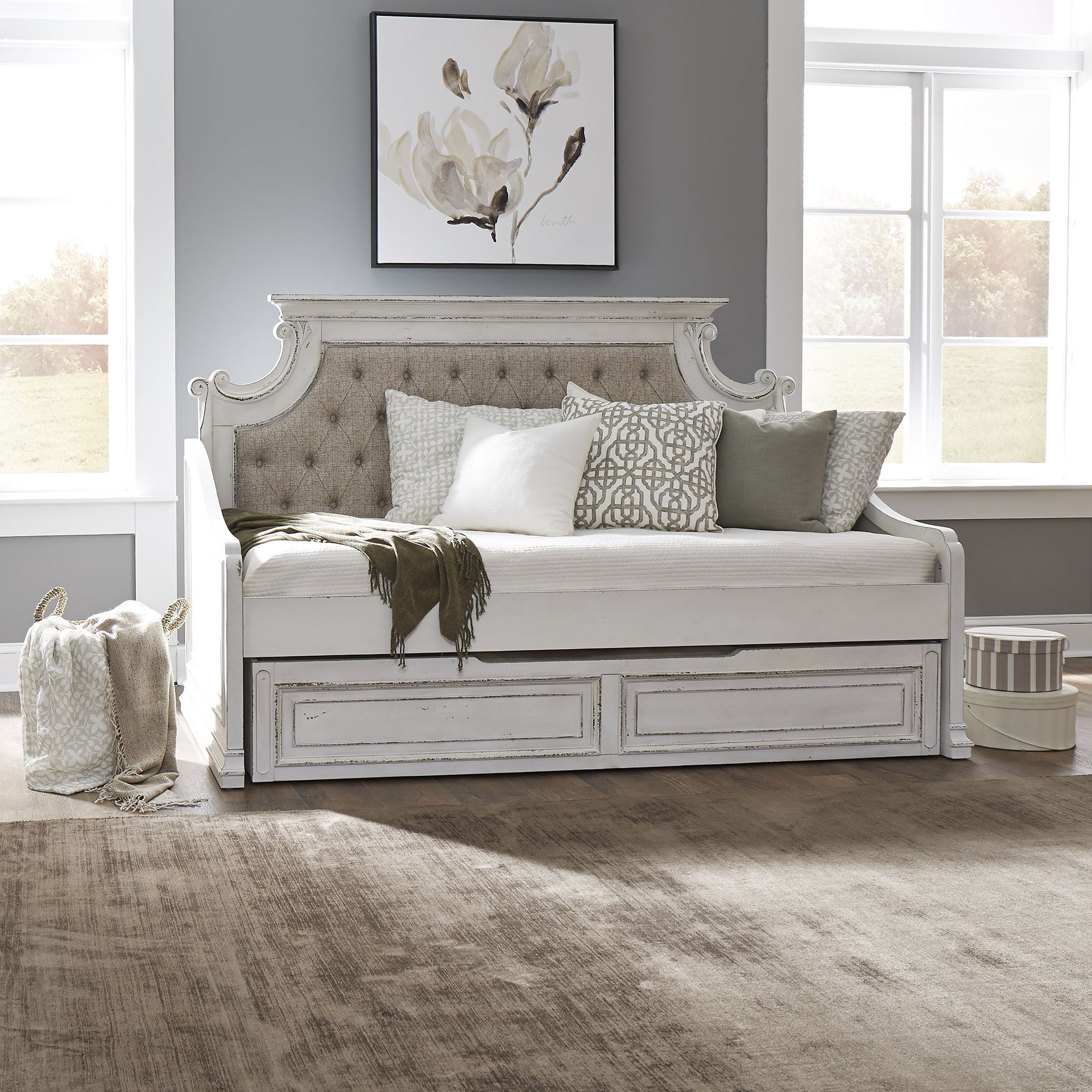 Liberty Furniture Magnolia Manor - Twin Daybed With Trundle - White