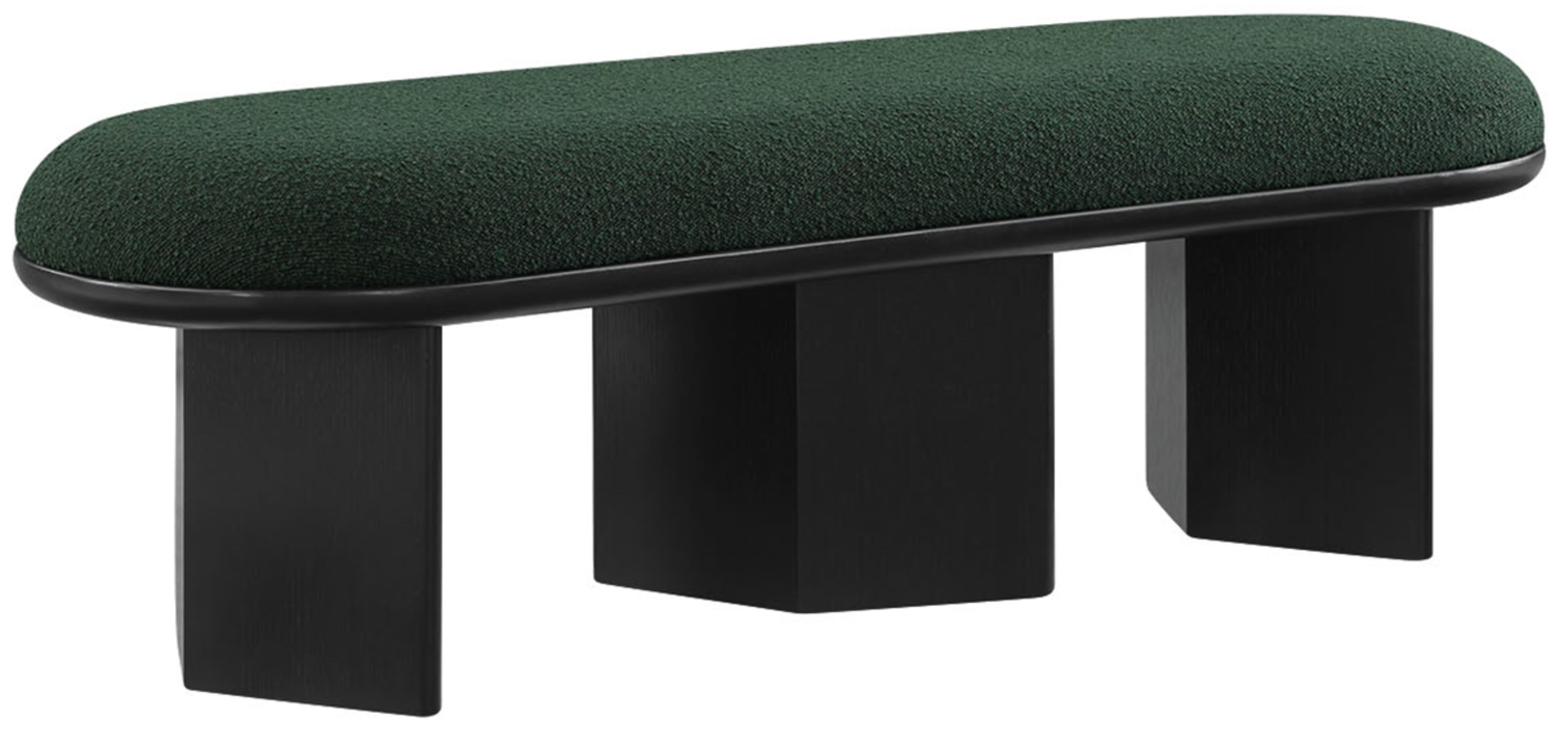 Wilshire - Bench With Black Base - Green