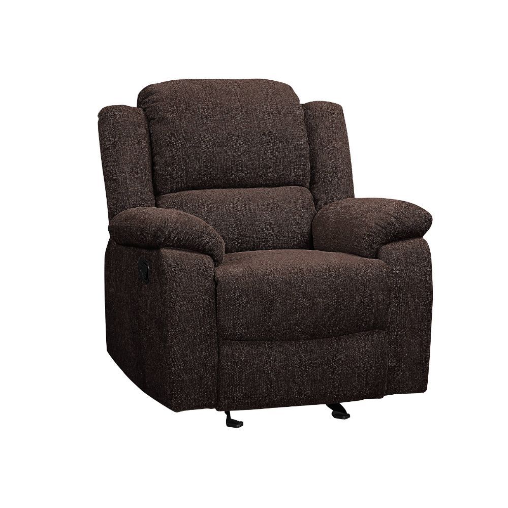 Madden - Motion Glider Recliner - Brown Chenille, dark brown