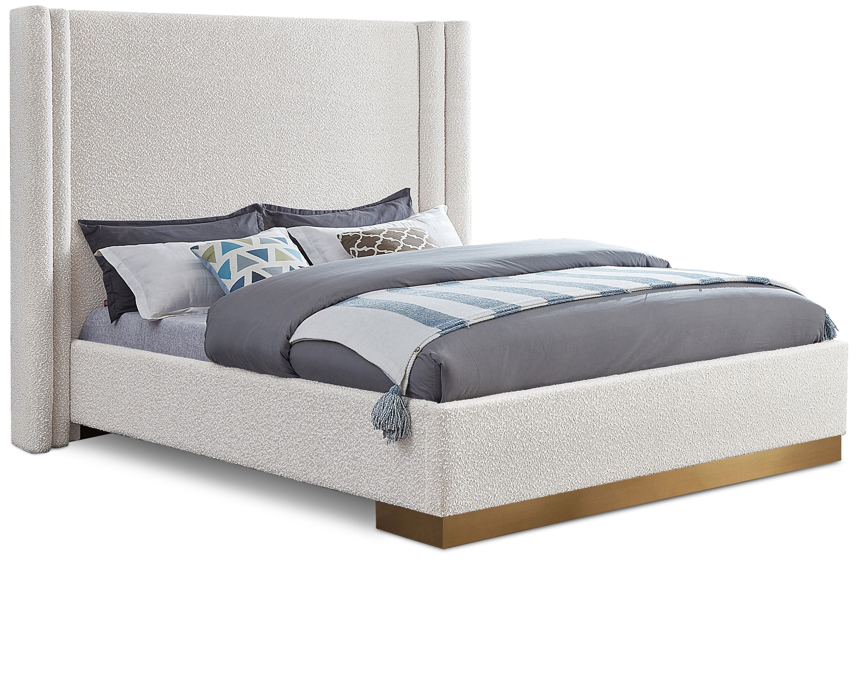 Halton - King Bed - Cream