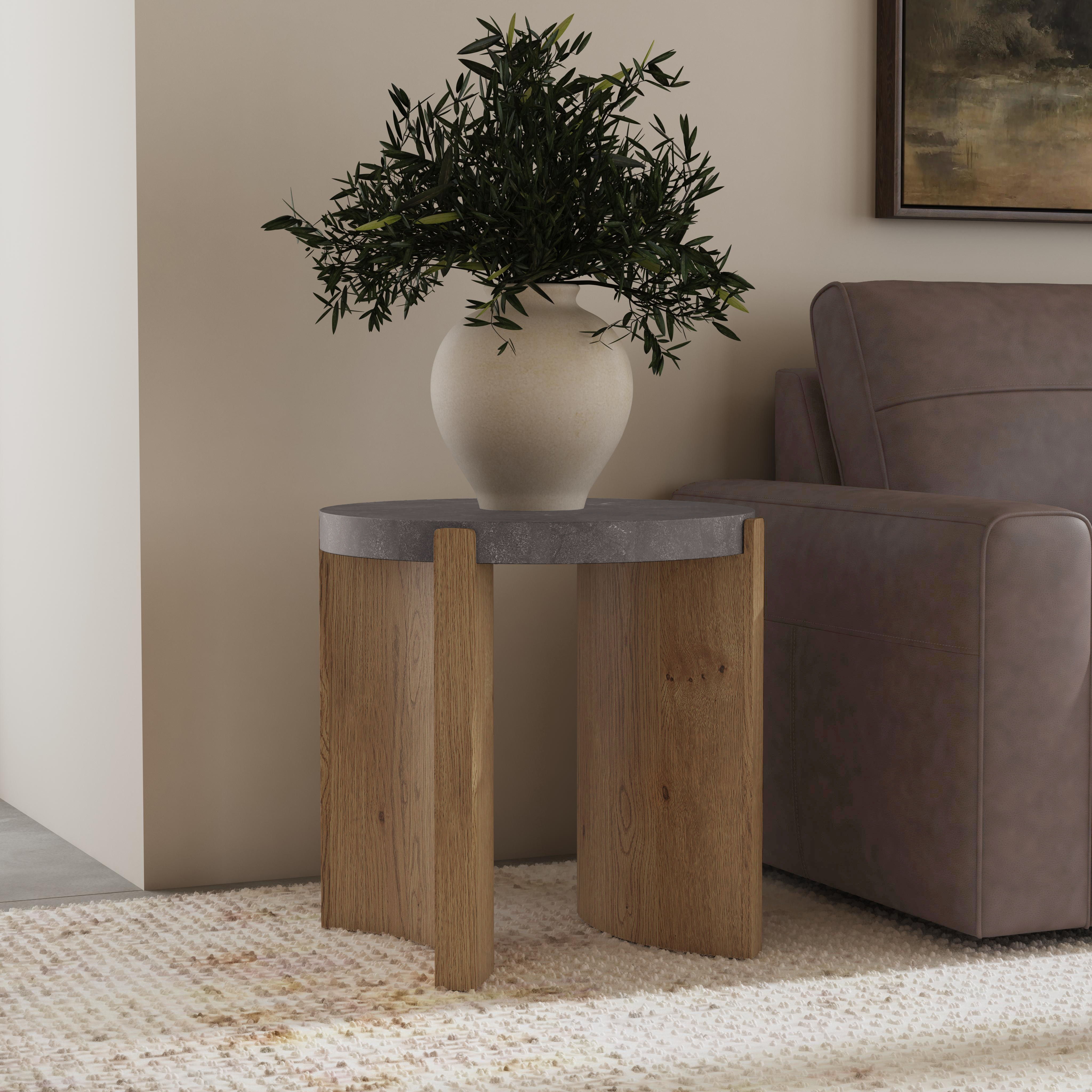 Eclipse - Round Coffee Table - Light Brown / Beige, light brown