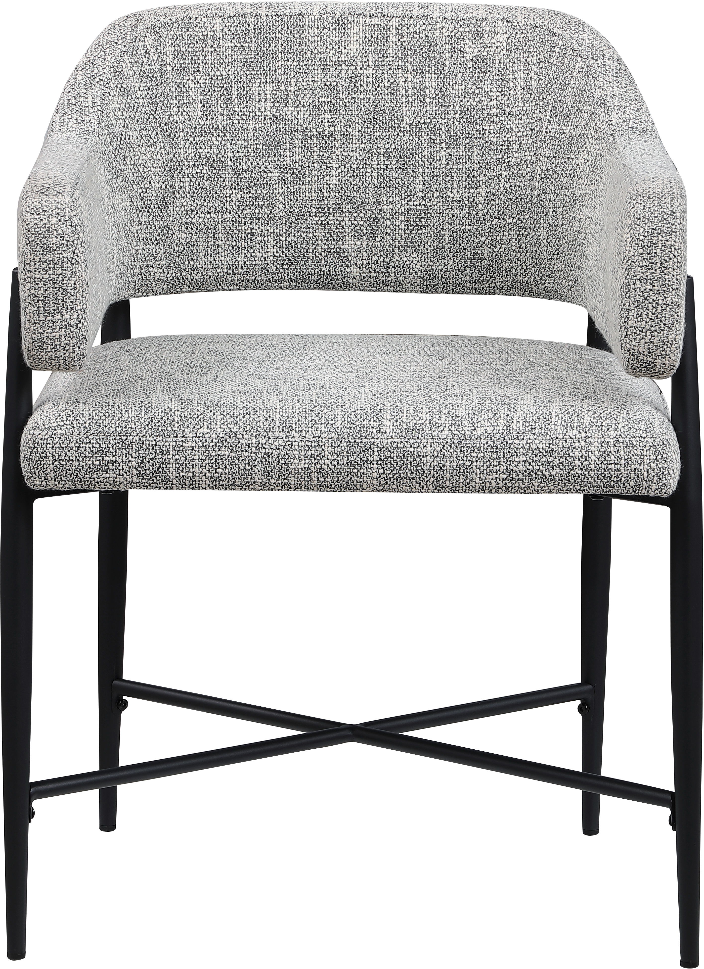 Dame - Fabric Upholstered Dining Chair (Set of 2) - Gray