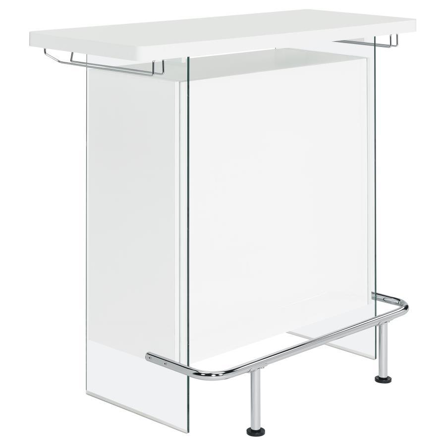 Acosta - Freestanding Home Bar Wine Cabinet - White High Gloss Image