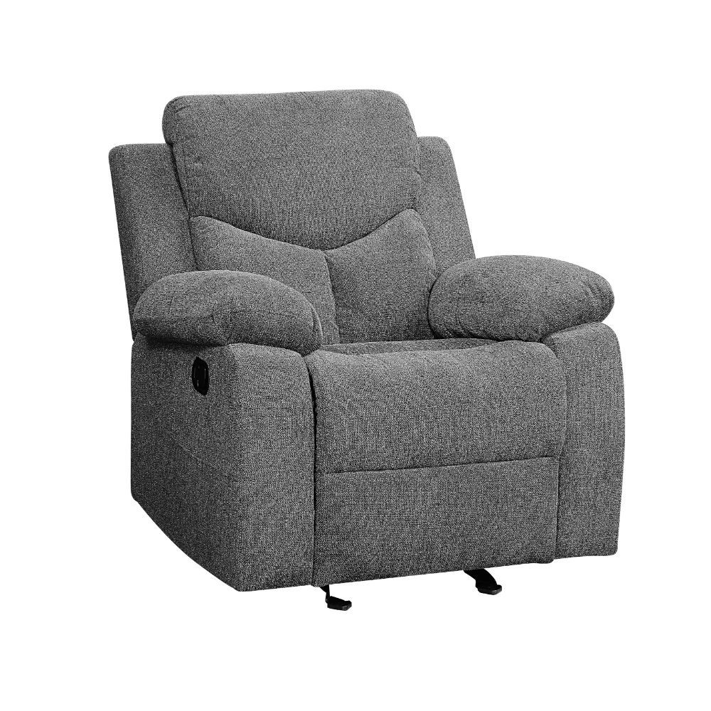 Kalen - Motion Glider Recliner - Gray Chenille, dark gray, view 2