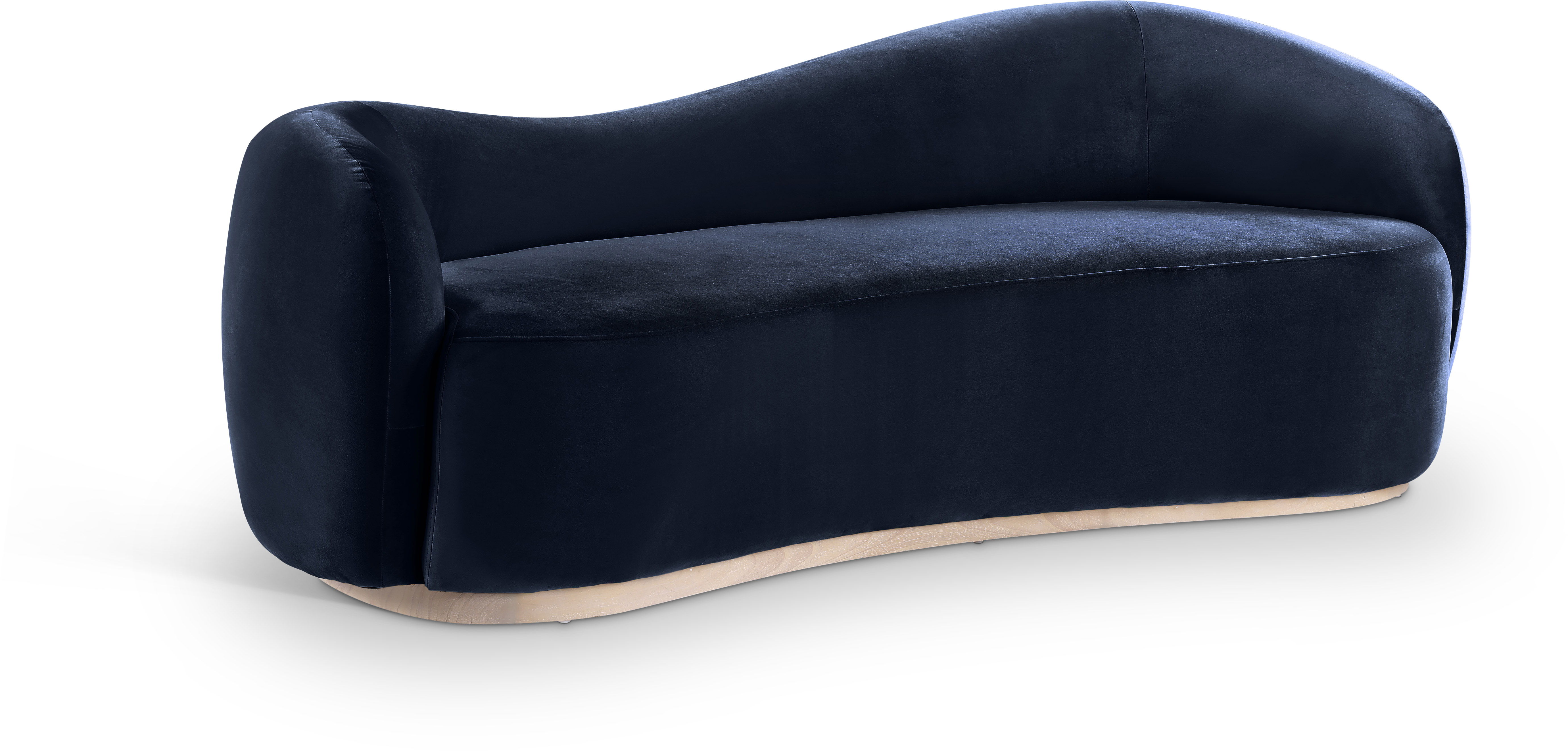 Gustavo - Velvet 92.5" Upholstered Sofa - Navy