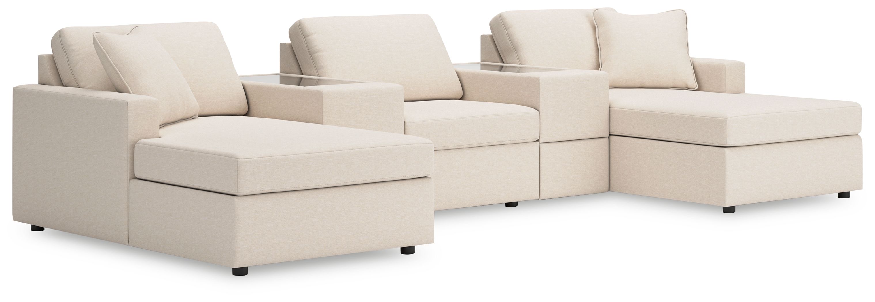 5 Pc · Pit Sectional With Storage Consoles