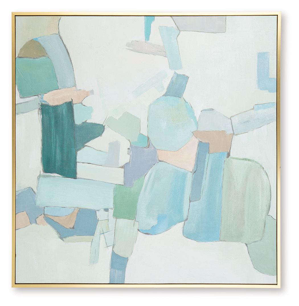 Ashley Furniture Wynburn - Wall Art - White / Blue / Green - Image 4