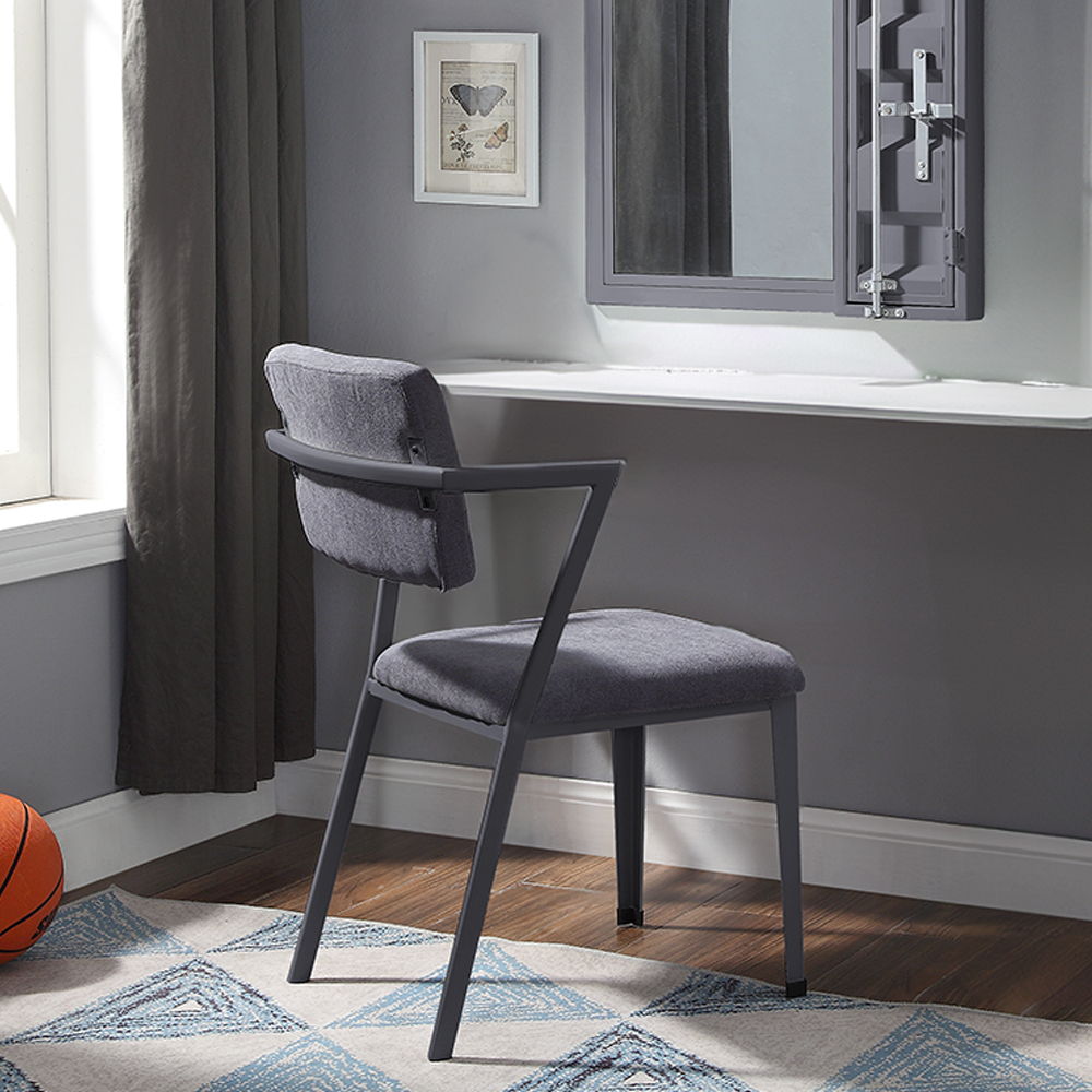 Cargo - Office Chair - Gray Fabric & Gunmetal, dark gray