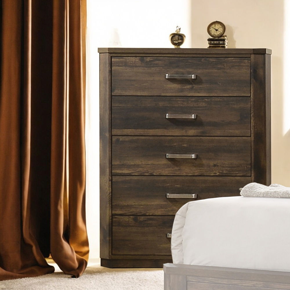 Elettra - Chest - Rustic Walnut, dark brown, view 3