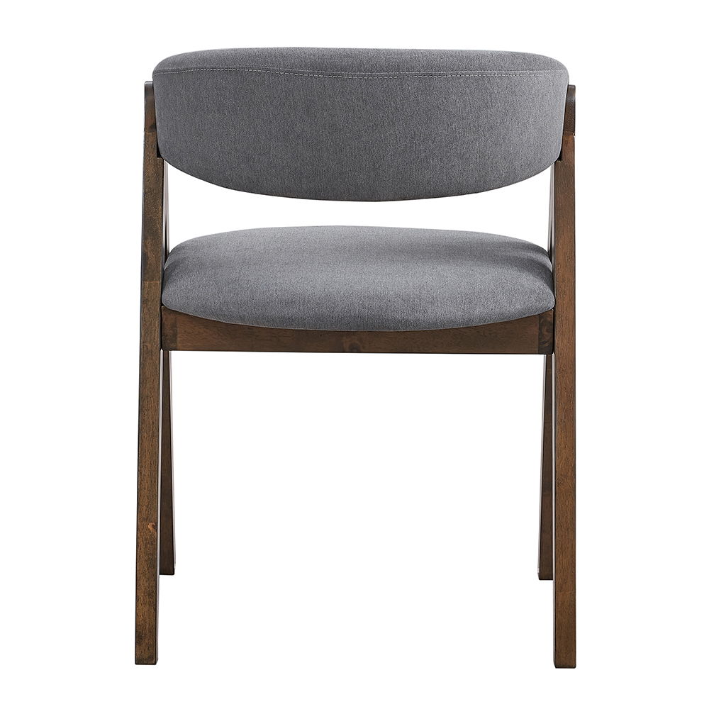 Keiki - Side Chair (Set of 2) - Walnut, gray, view 3