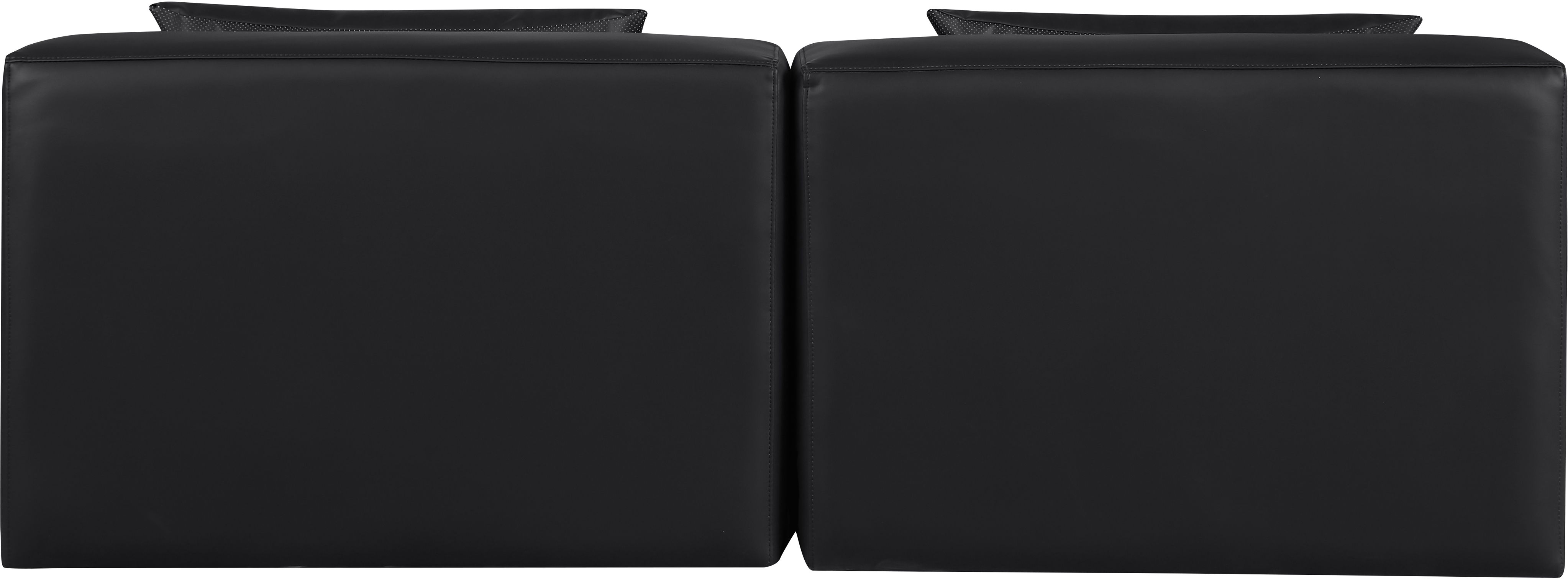 Cube - Modular 2 Piece Armless Sofa - Black