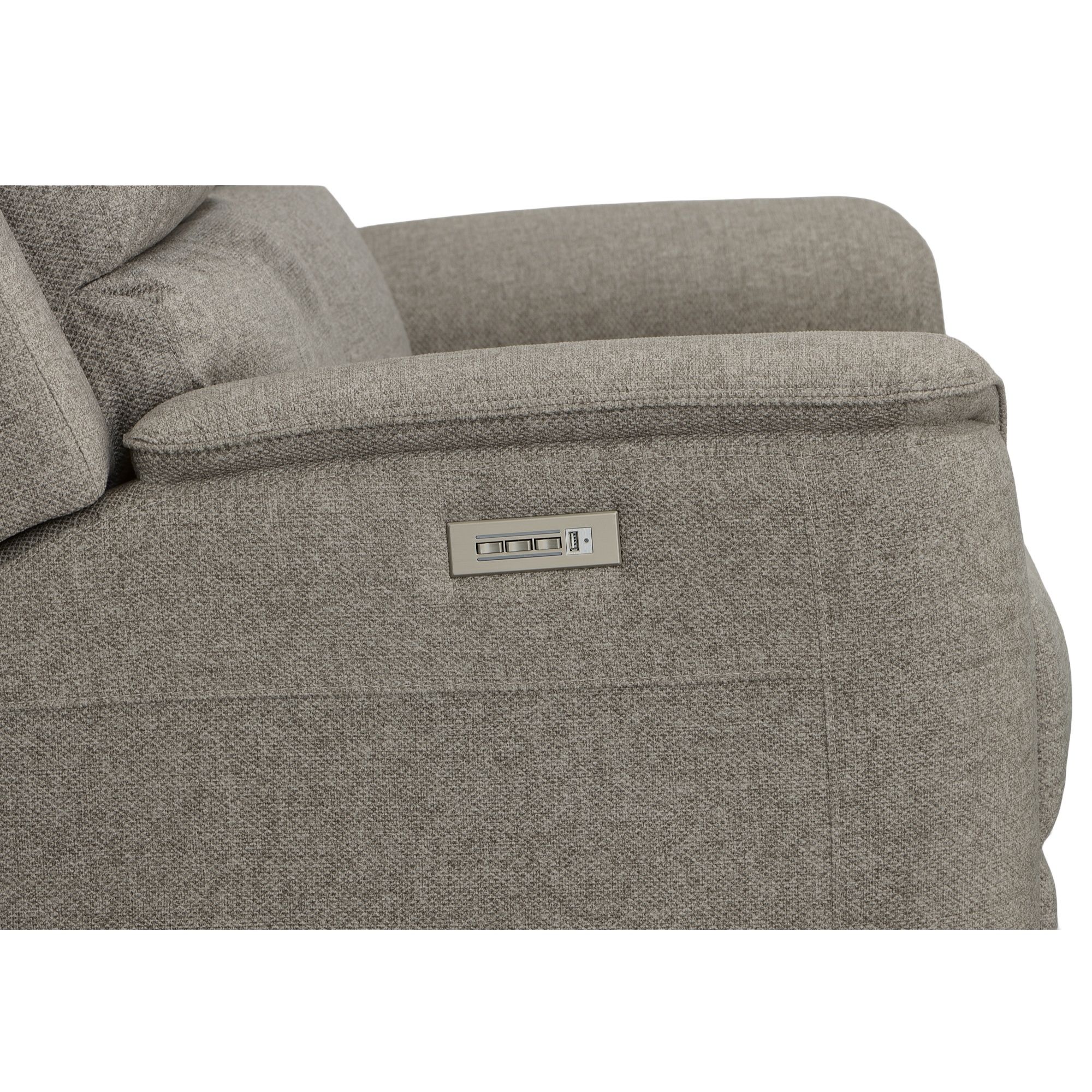 Henry - Power Recliner With Power Headrest & Lumbar - Fog, gray, view 5