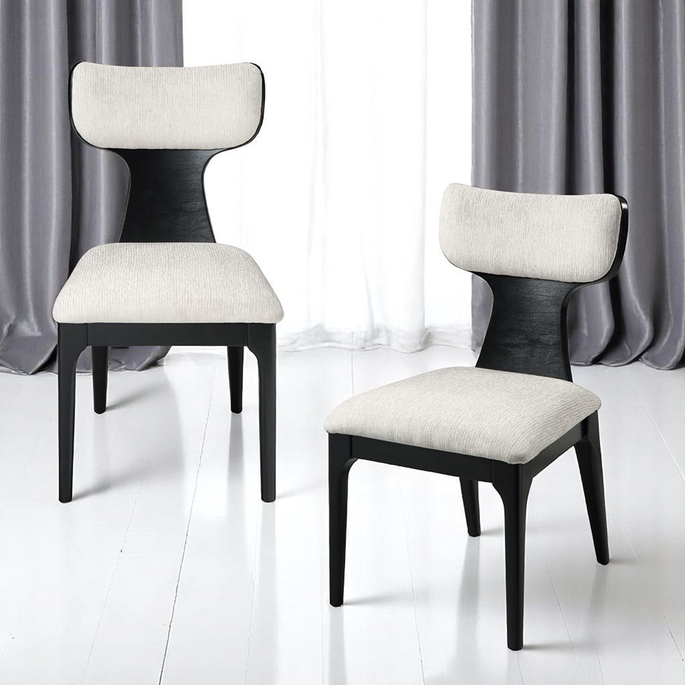 Marioly - Side Chair (Set of 2) - White Chenille, white, view 6
