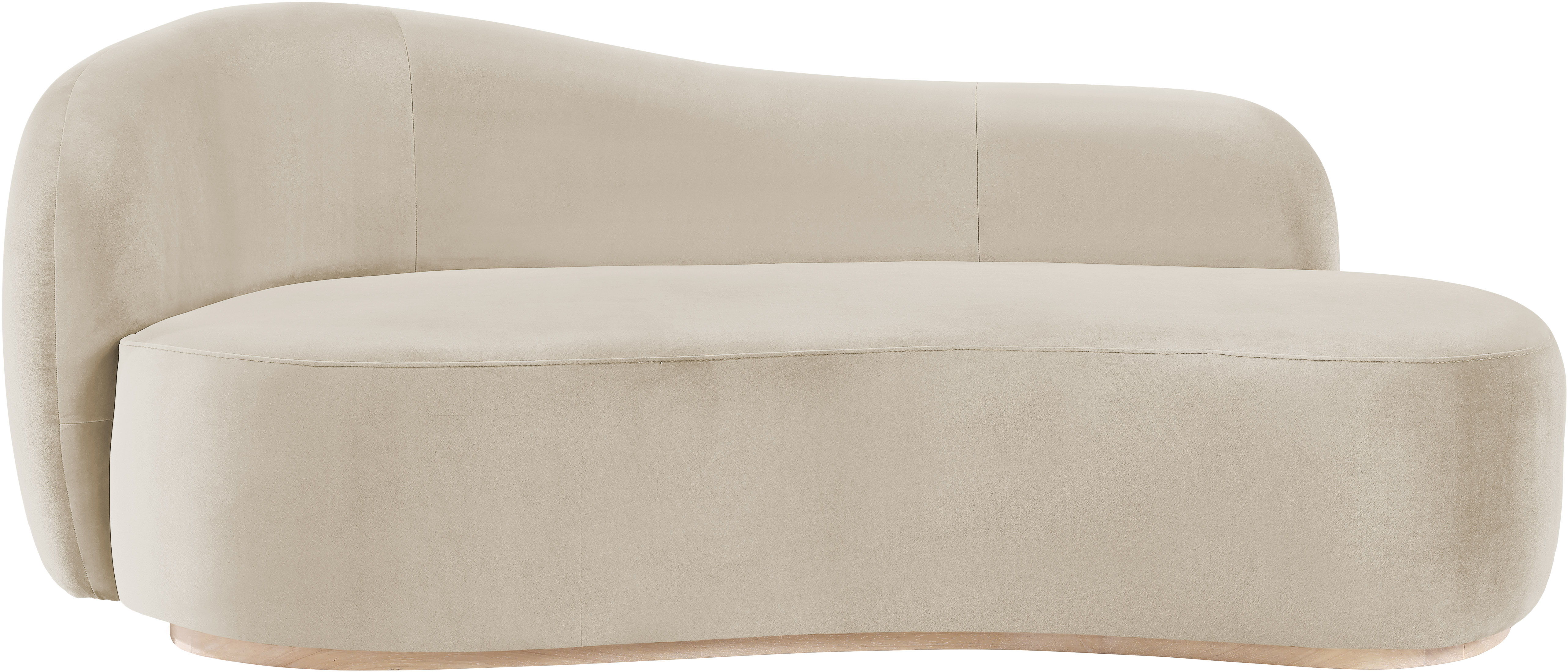 Gustavo - Velvet Upholstered Chaise - Cream