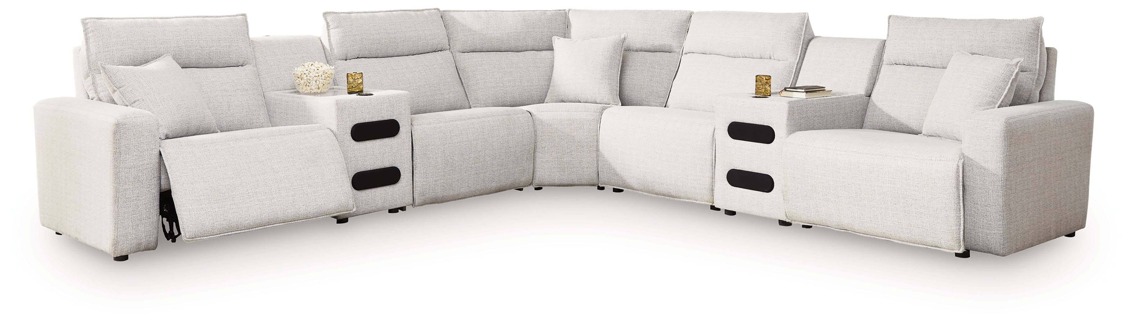 7 Pc · Power Reclining Sectional With Audio Consoles