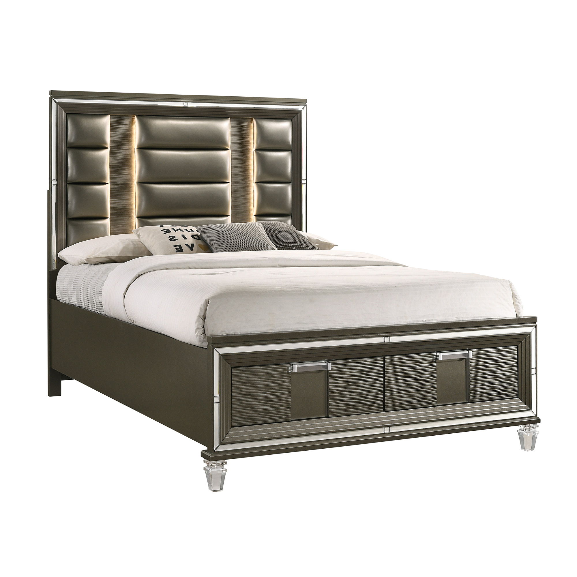 2-Drawer Queen Storage Bed