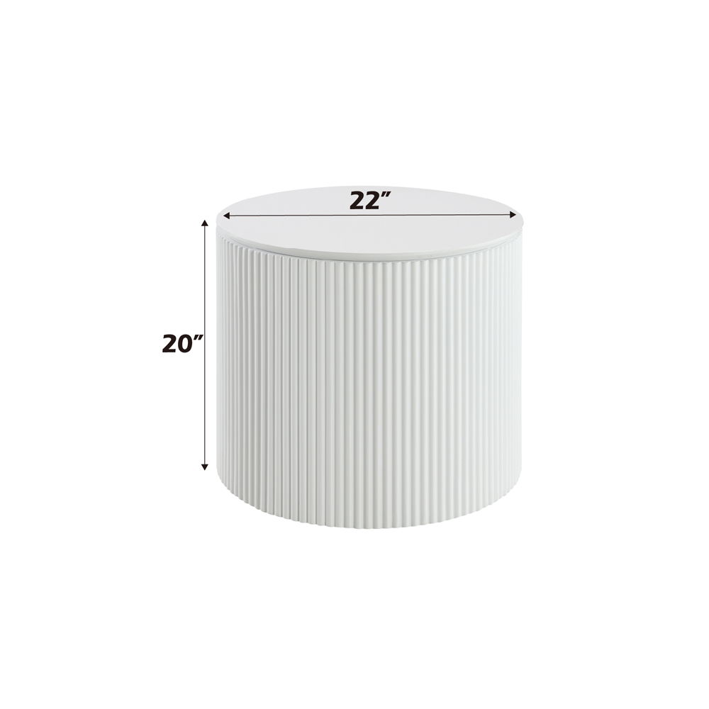 Dyllan - End Table - White High Gloss, white, view 5