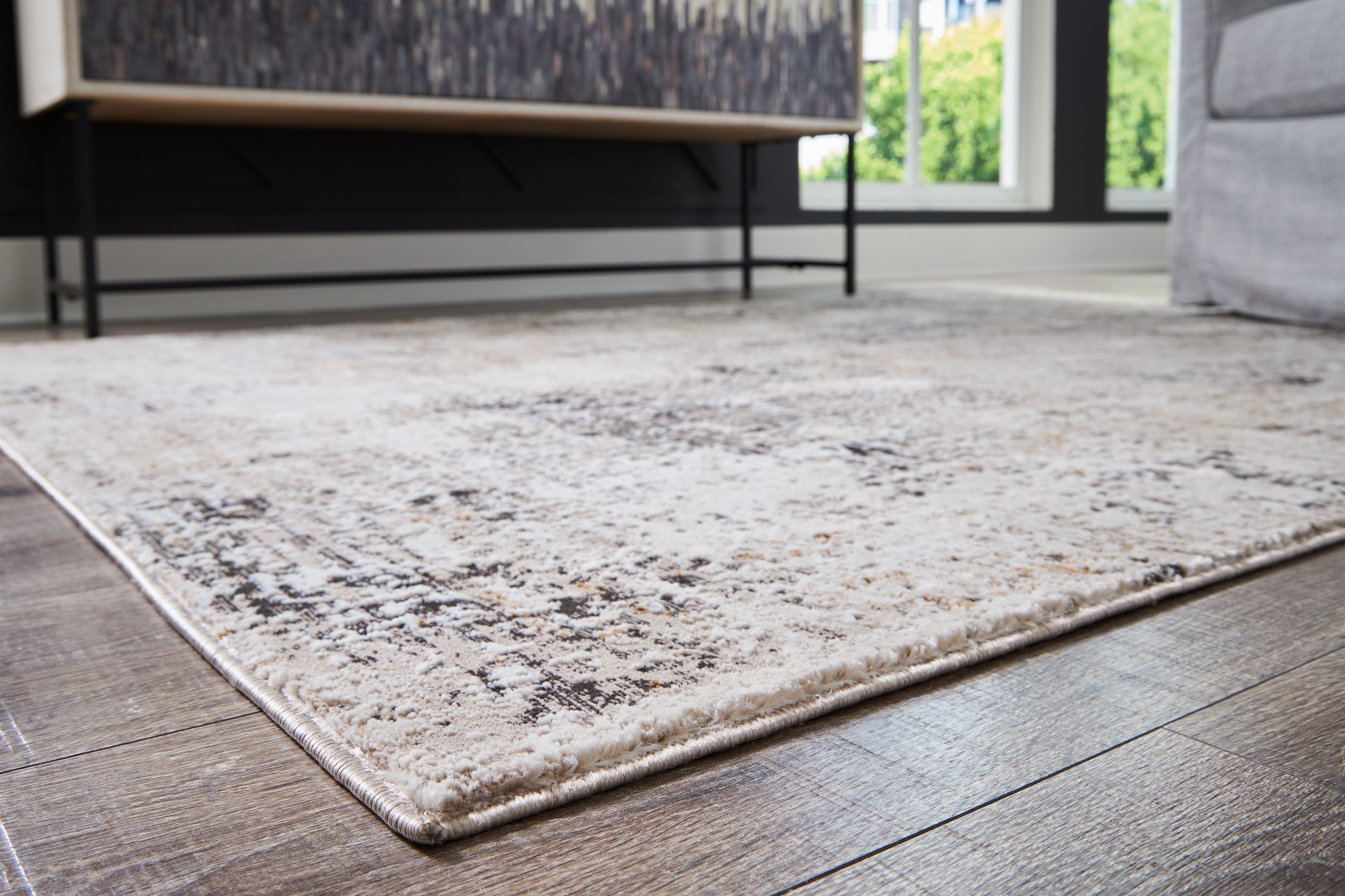 Elaning - 5' x 7' Rug - Black / Gray / Cream