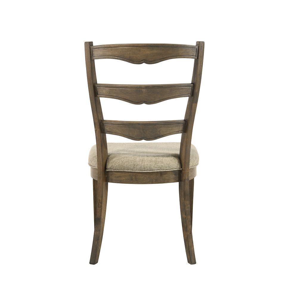 Parfield - Side Chair (Set of 2) - Fabric & Weathered Oak, dark brown, view 2