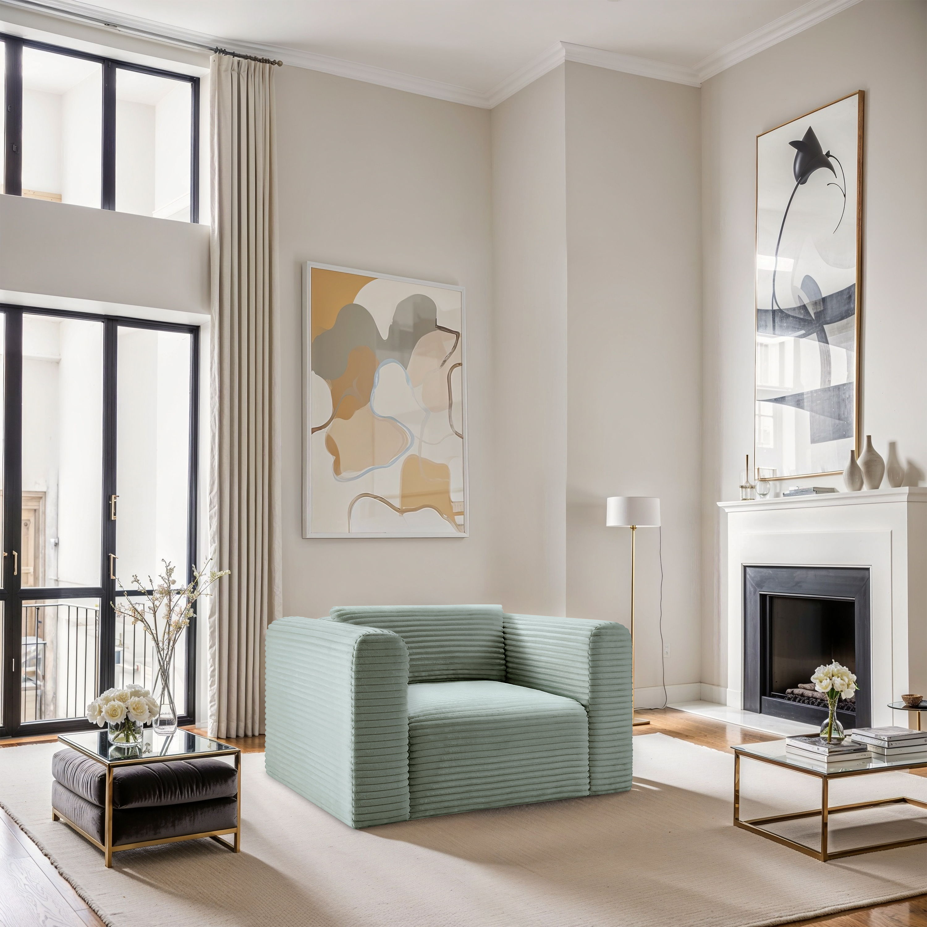 Shaggy - Arm Chair - Mint