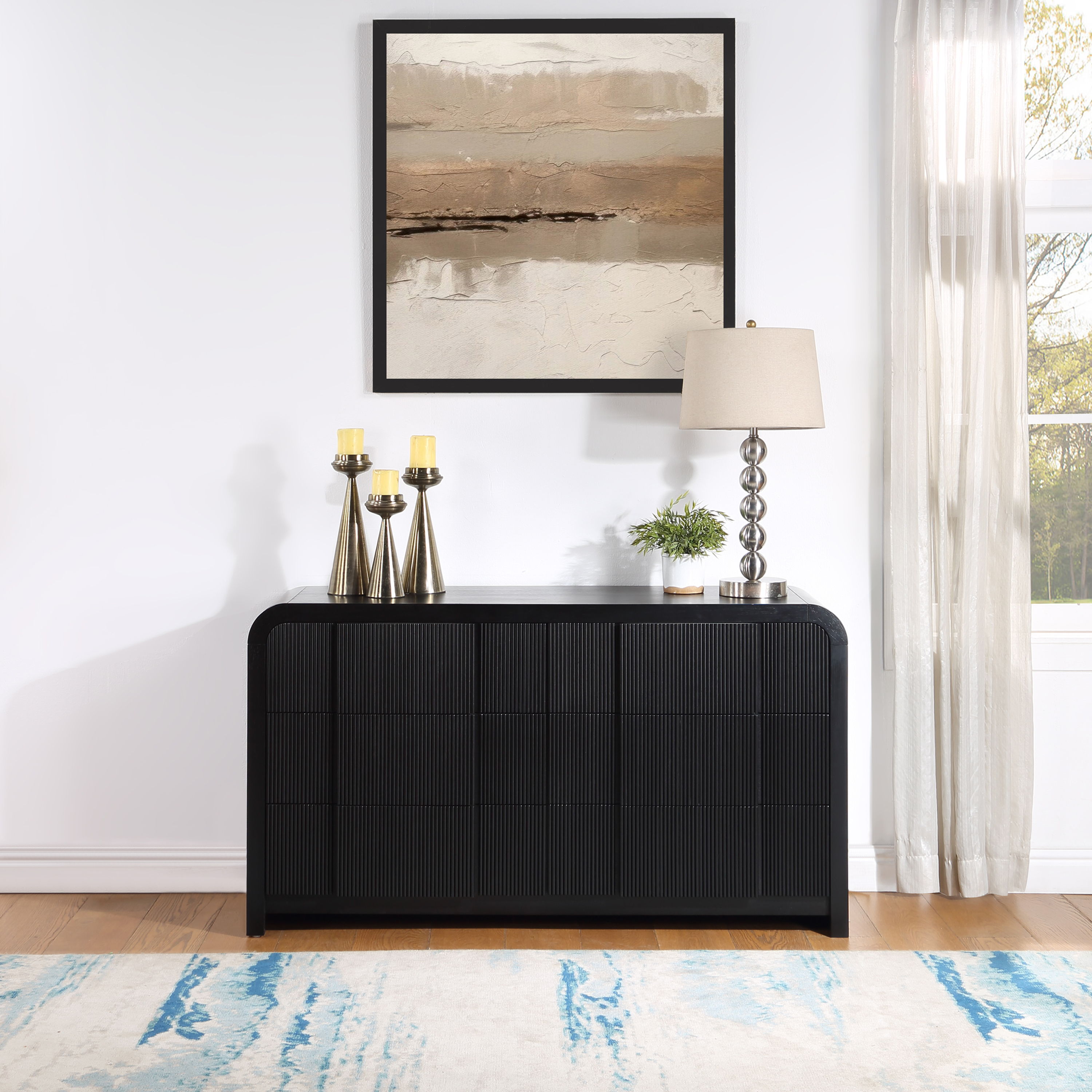 Fluted - Dresser - Black