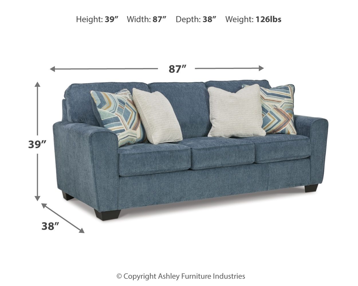 Ashley Furniture Cashton - Sofa - Blue - Image 4