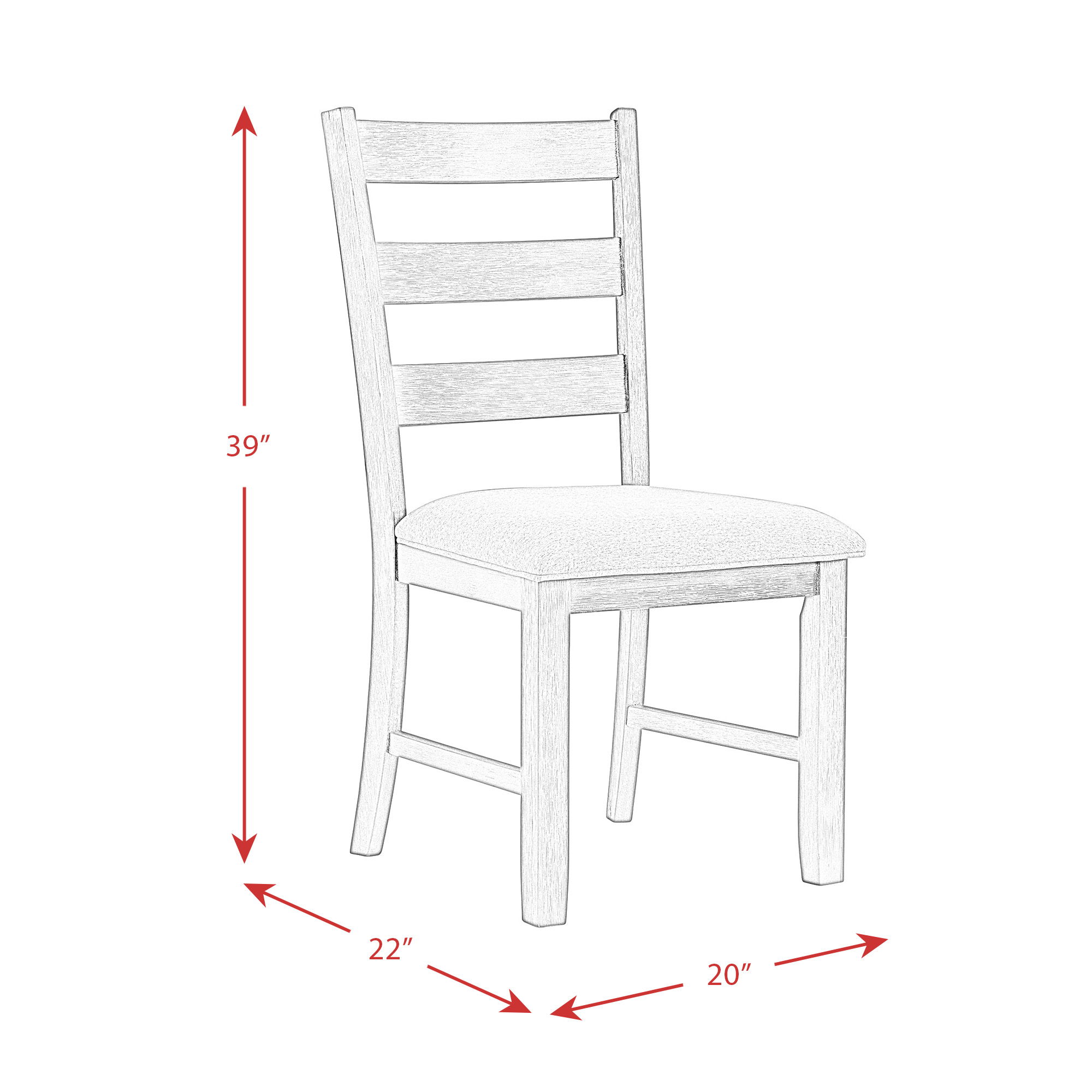Martin - 5 Piece Dining Set (Table And Four Chairs) - White/Brown