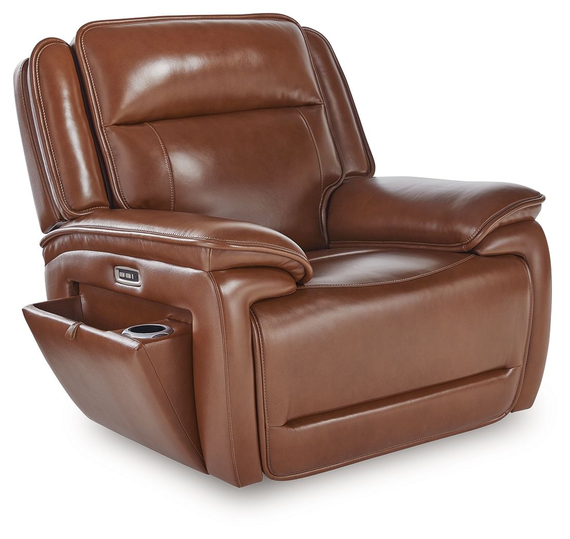 Ashley Healy Pier PWR Recliner/ADJ Headrest - Chocolate