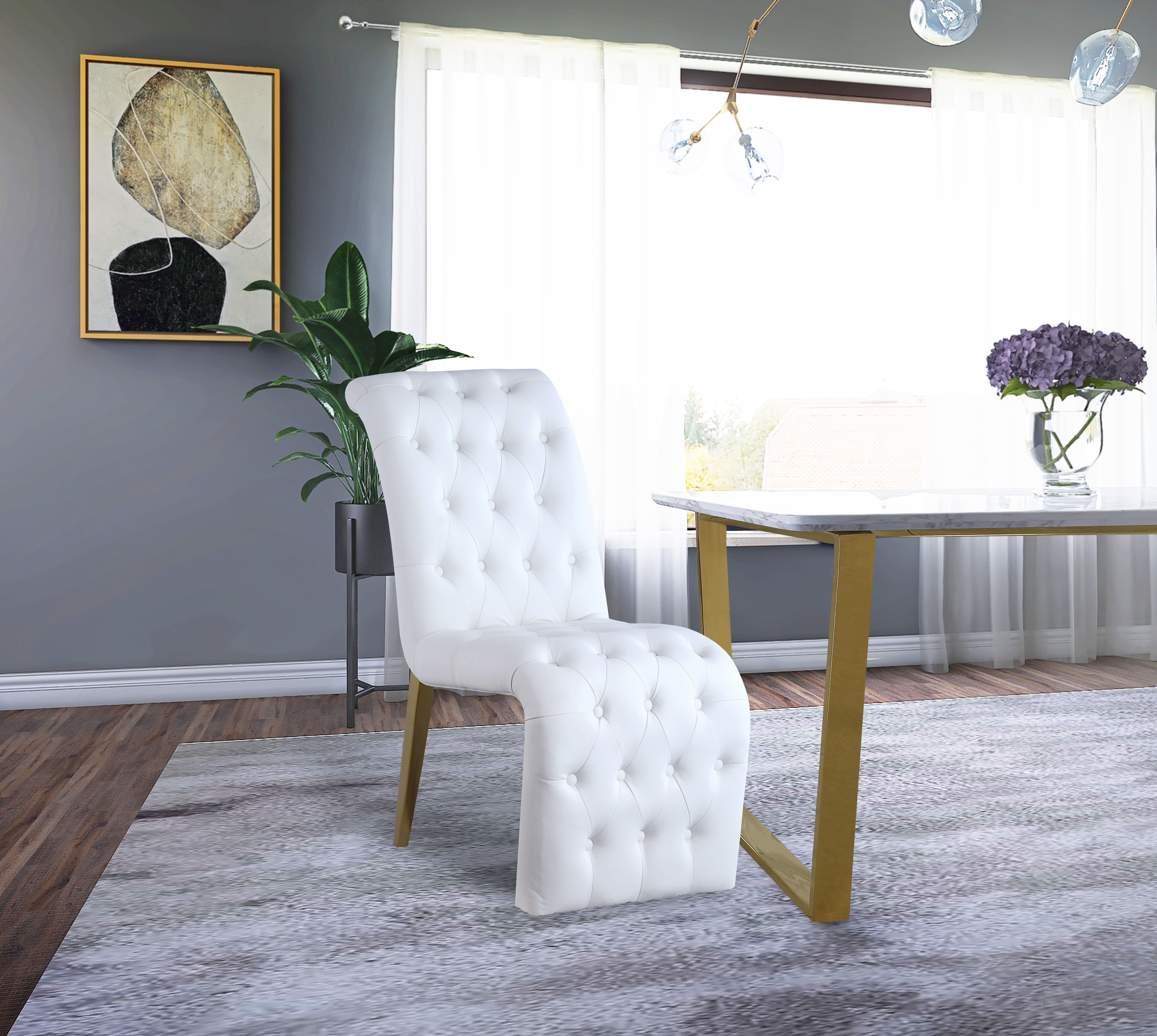 Curve - Dining Chair (Set of 2) - White