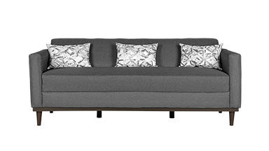 Aiden - Sofa With 3 Pillows - Silver Gray