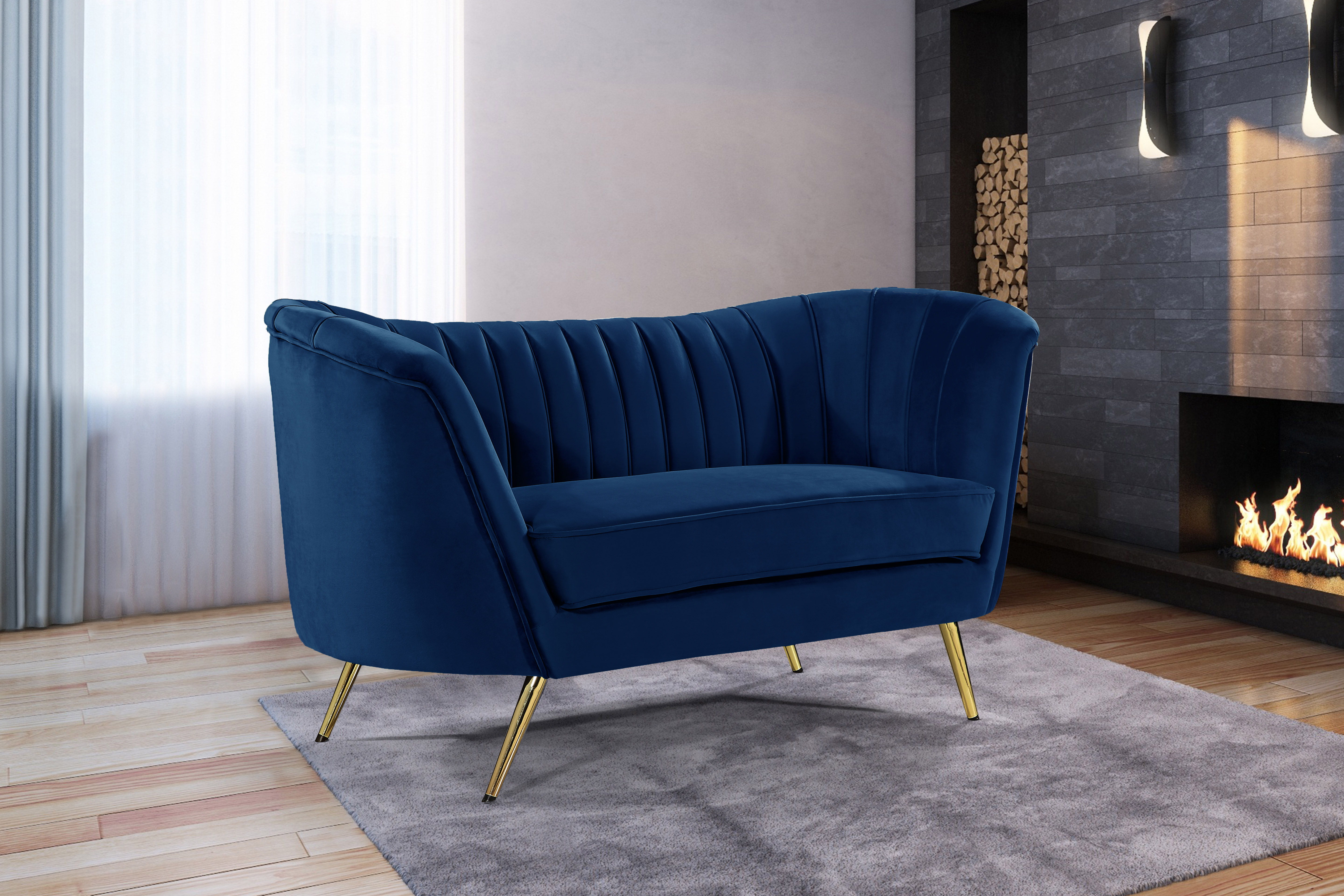 Margo - Loveseat - Navy