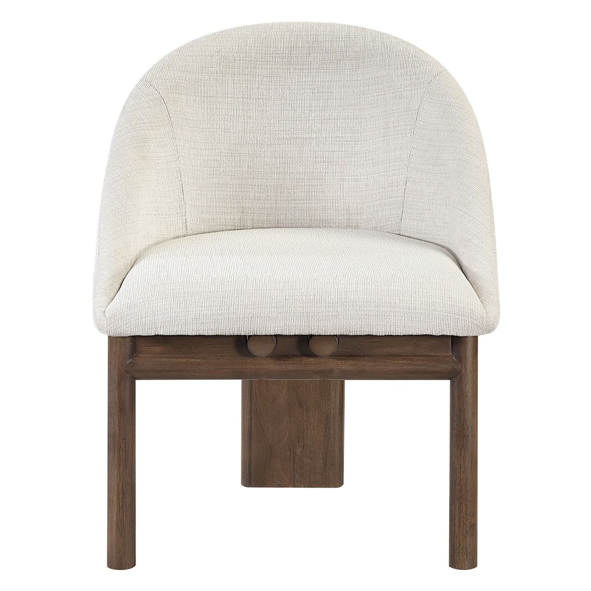 Ouida - Side Chair (Set of 2) - Beige Linen & Brown, beige, view 2