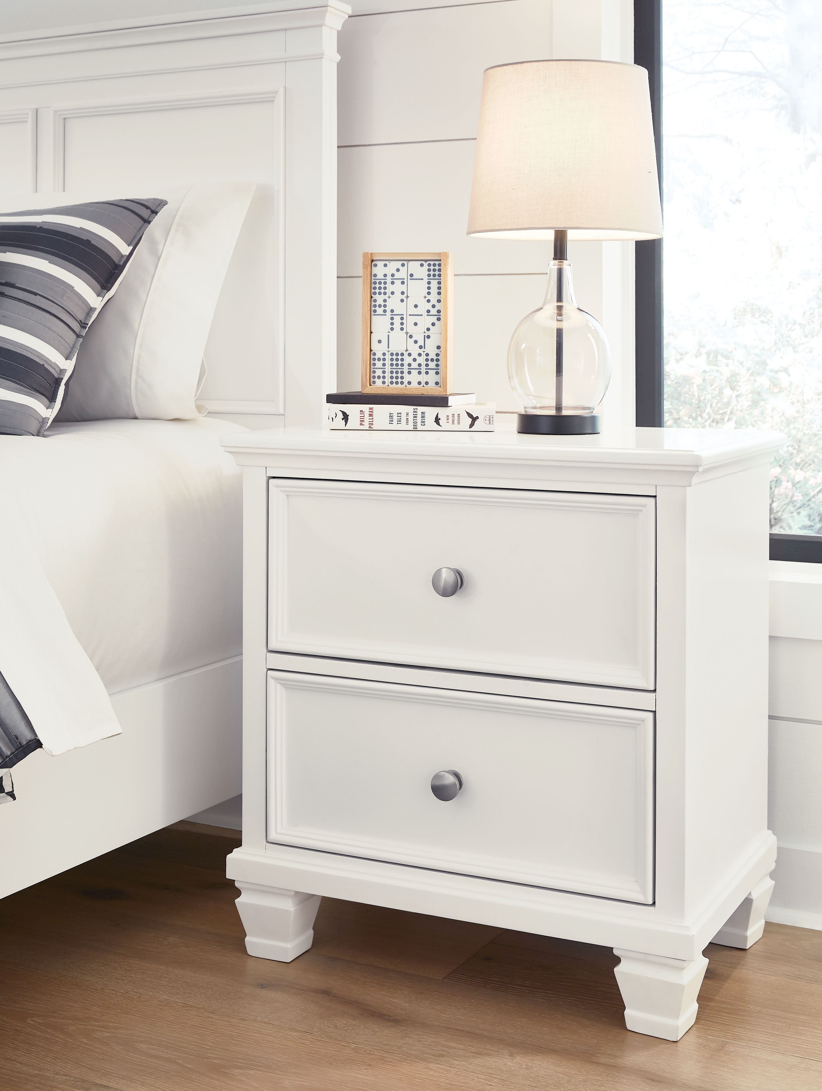 Ashley Furniture Fortman - Two Drawer Night Stand - White - Image 10