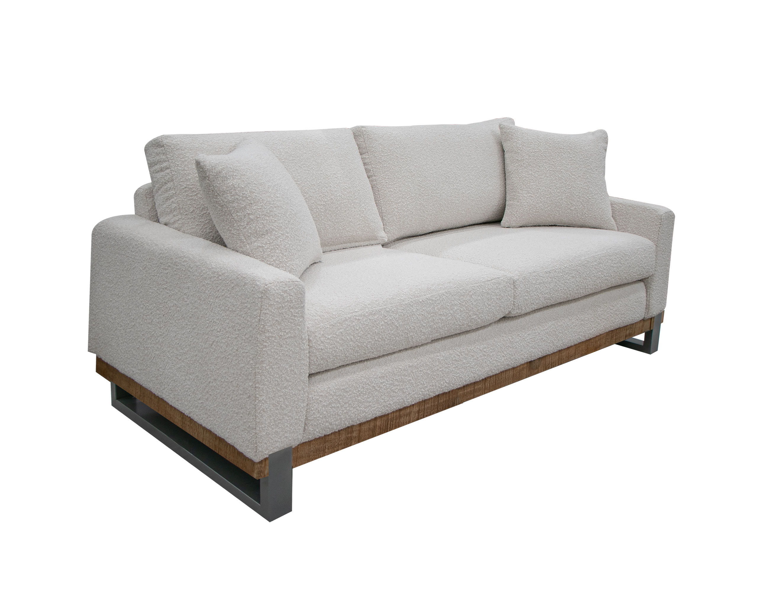 International Furniture Direct Mita - Loveseat - Light Cream