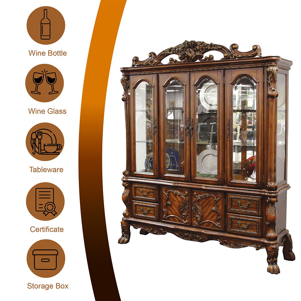 Dresden - Hutch & Buffet - Cherry Oak, dark brown, view 4
