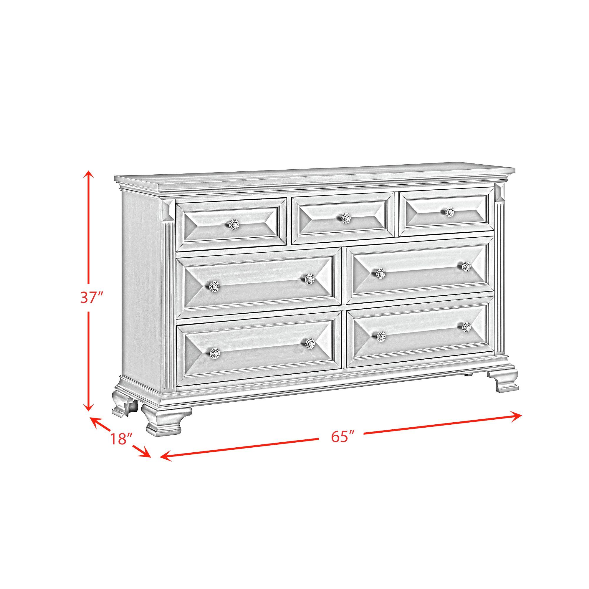 Bridgestone - 7-Drawer Dresser - Antique White