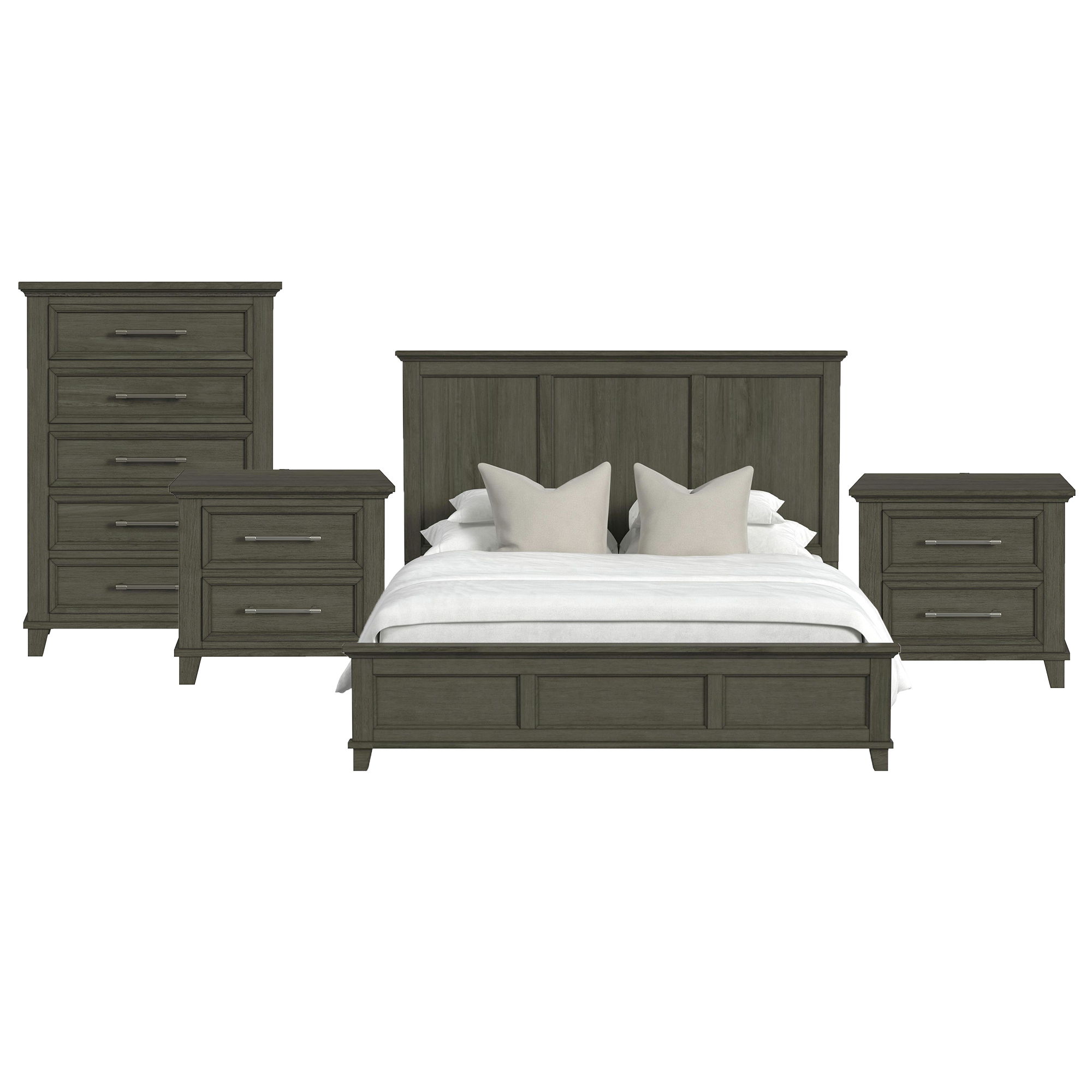King · 4 Pc · Bedroom Set With 2 Nightstands & Chest
