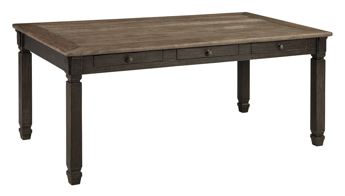Tyler Creek - 7 Pc. - Dining Room Table, 6 Side Chairs - Dark Gray