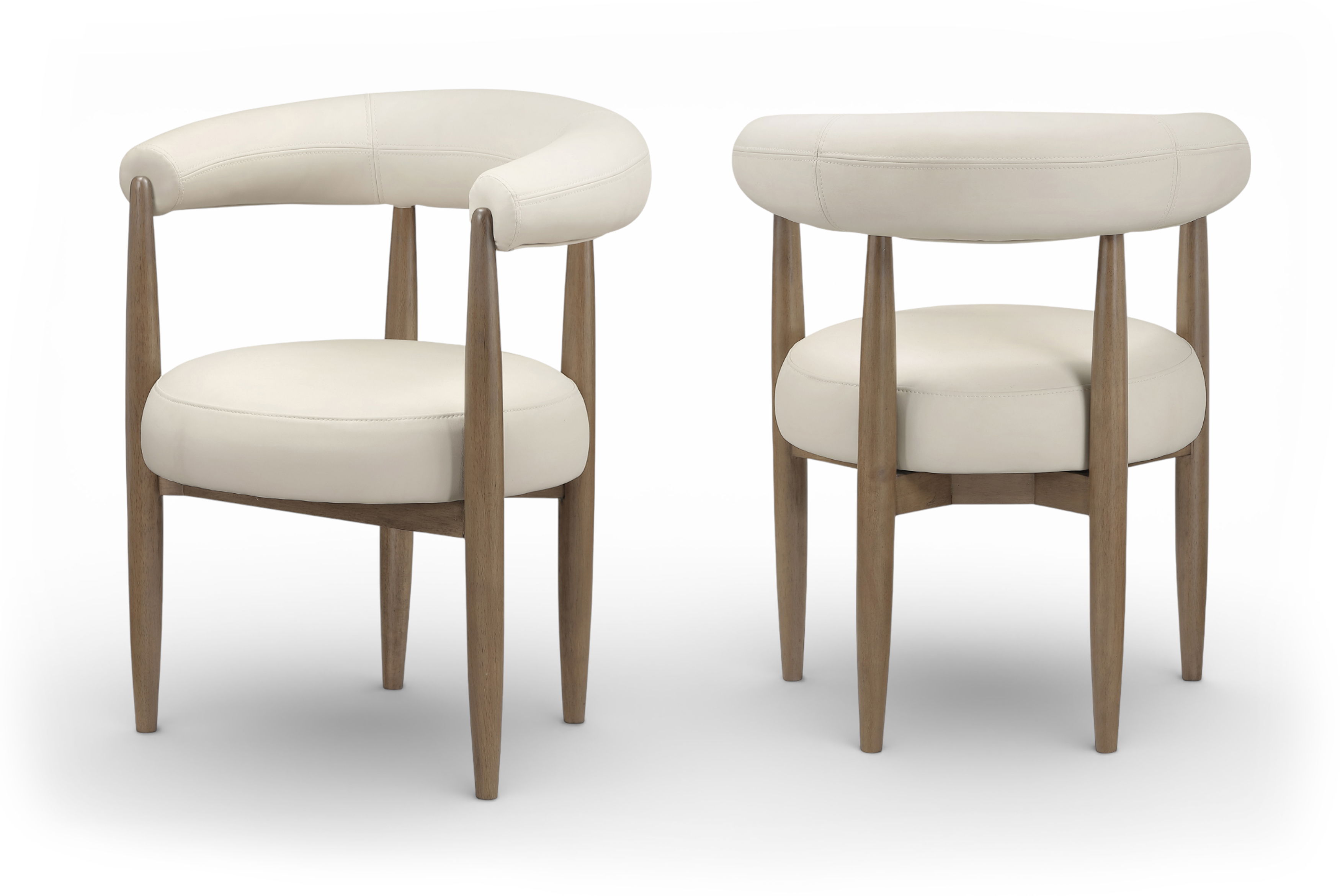 Sable - Vegan Leather Upholstered Dining Chair (Set of 2) - Beige