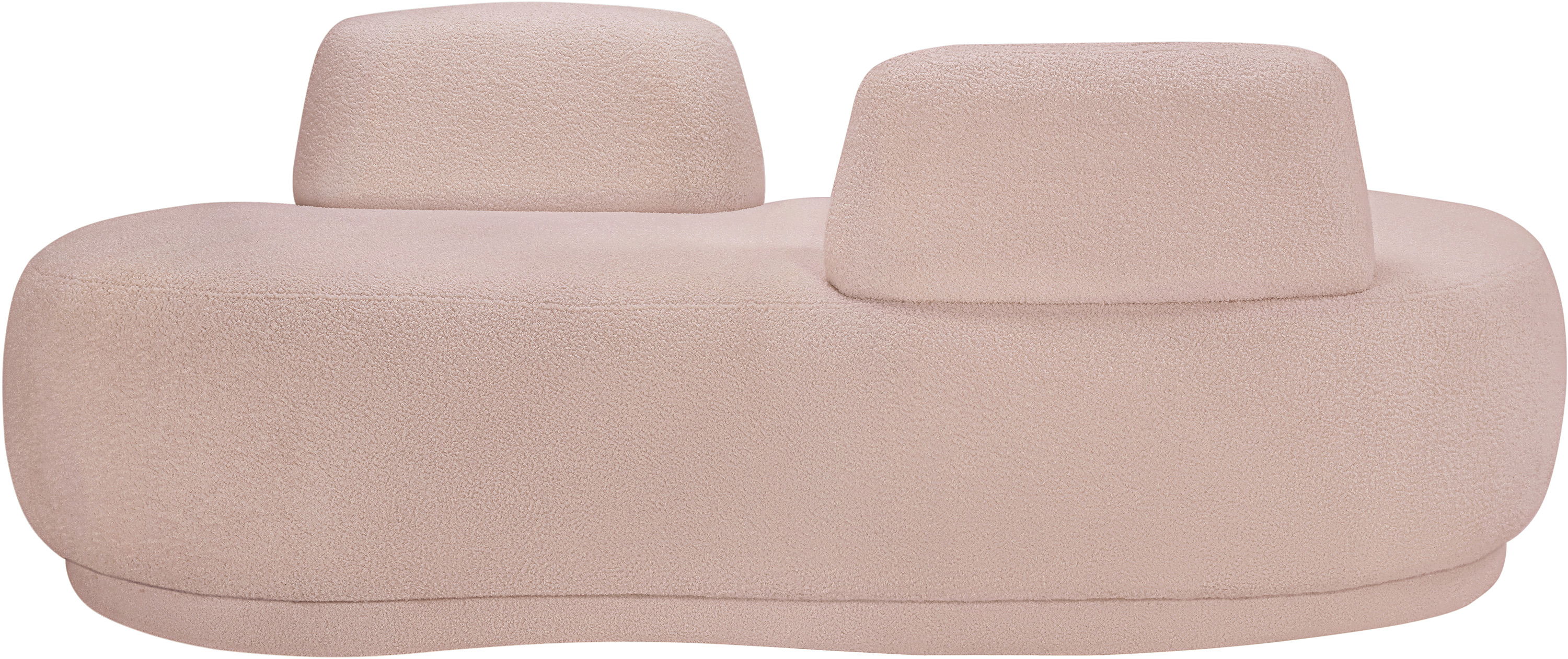 Argyle - Teddy Fabric Chaise / Loveseat - Pink
