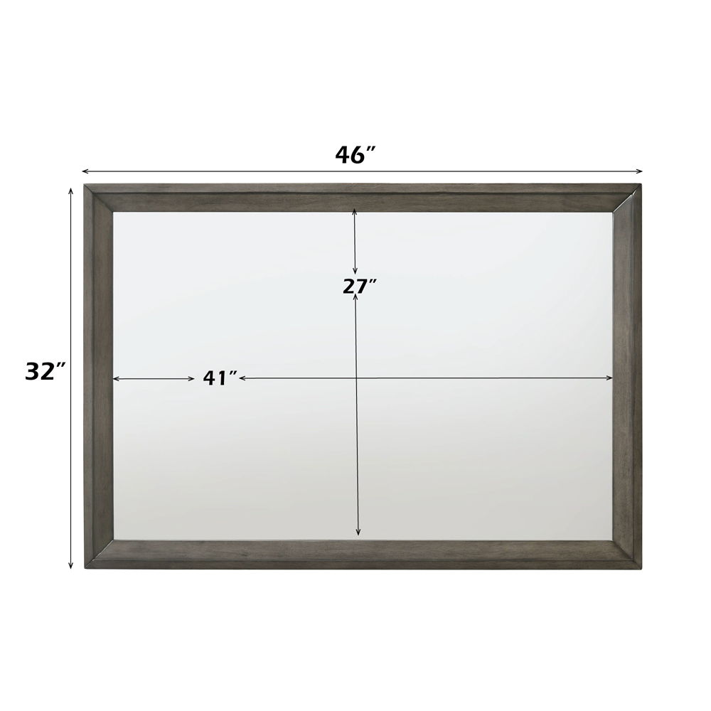 Escher - Mirror - Gray Oak, dark gray, view 3