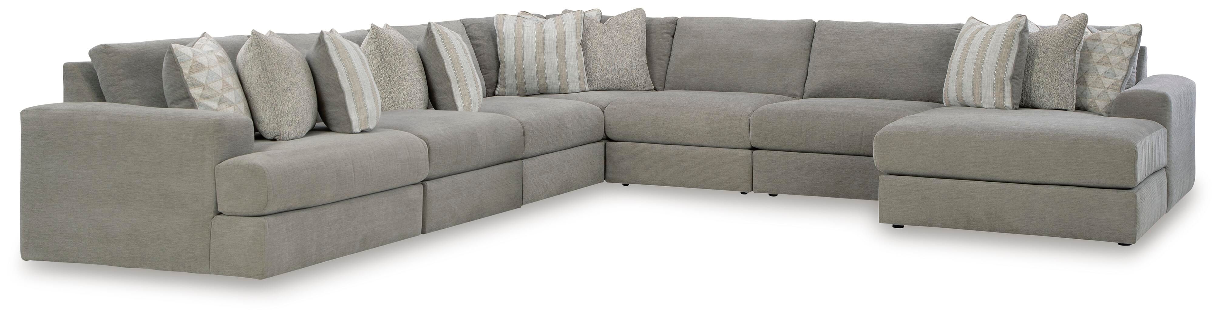 Avaliyah – 7-Piece Sectional With Raf Corner Chaise – Ash