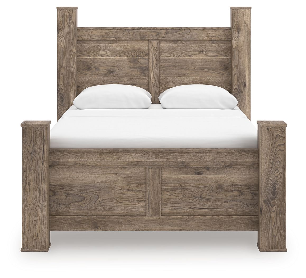 Rusticott - Queen Poster Bed - Brown