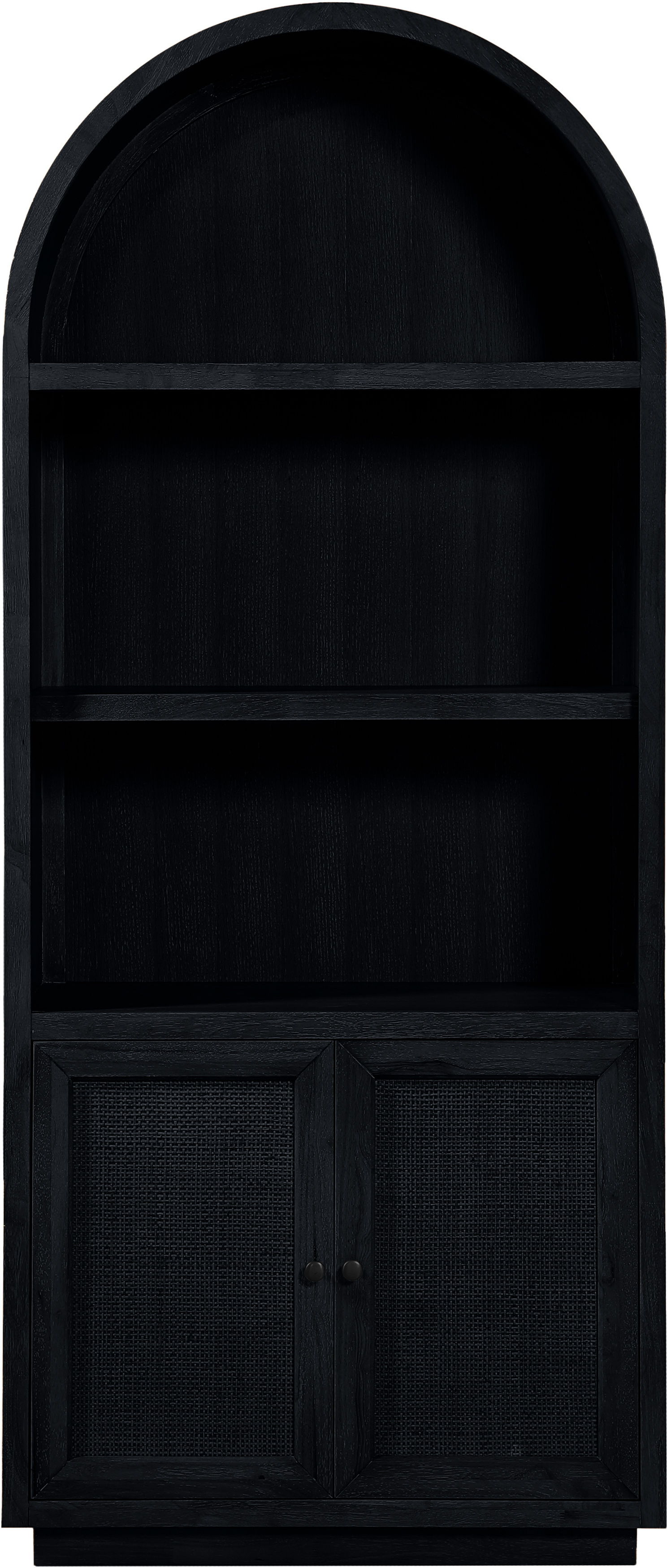 Botanical - Oak Veneer And Solid Wood Bookcase - Black